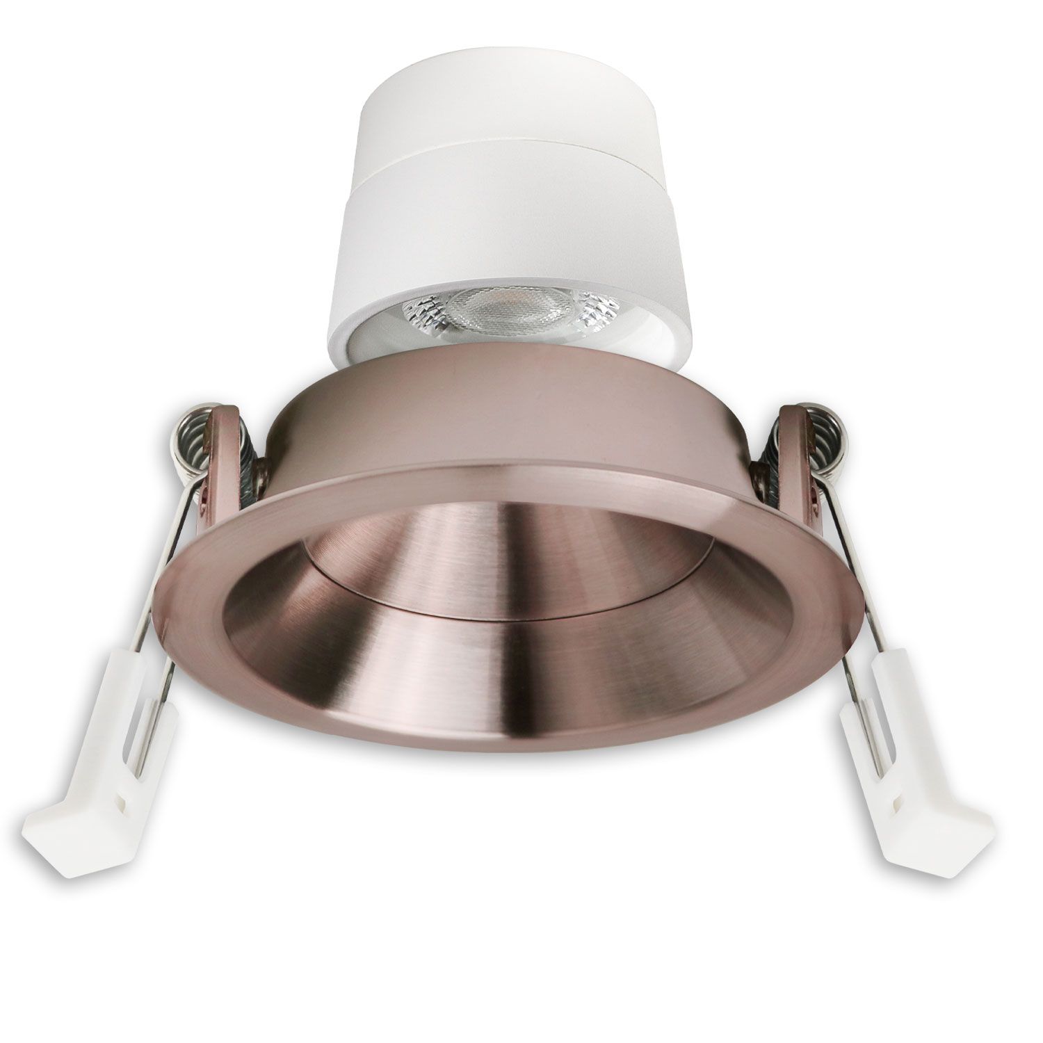 ISOLED LED Einbaustr. Back68, rosegold, rund, 5W, CRI90, 2700K, schwenkbar, rückvers., UGR ISOLED LED Einbaustr. Back68, rosegold, rund, 5W, CRI90, 2700K, schwenkbar, rückvers., UGR
