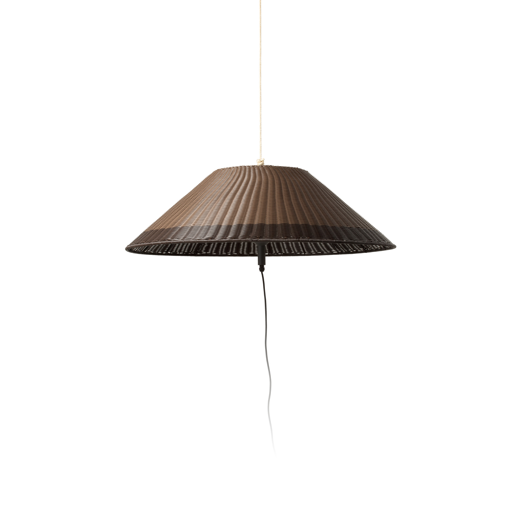 Faro SAIGON OUT Trag- und Hängeleuchte grau/braun W100 Lochkappe - Produktbild 1
