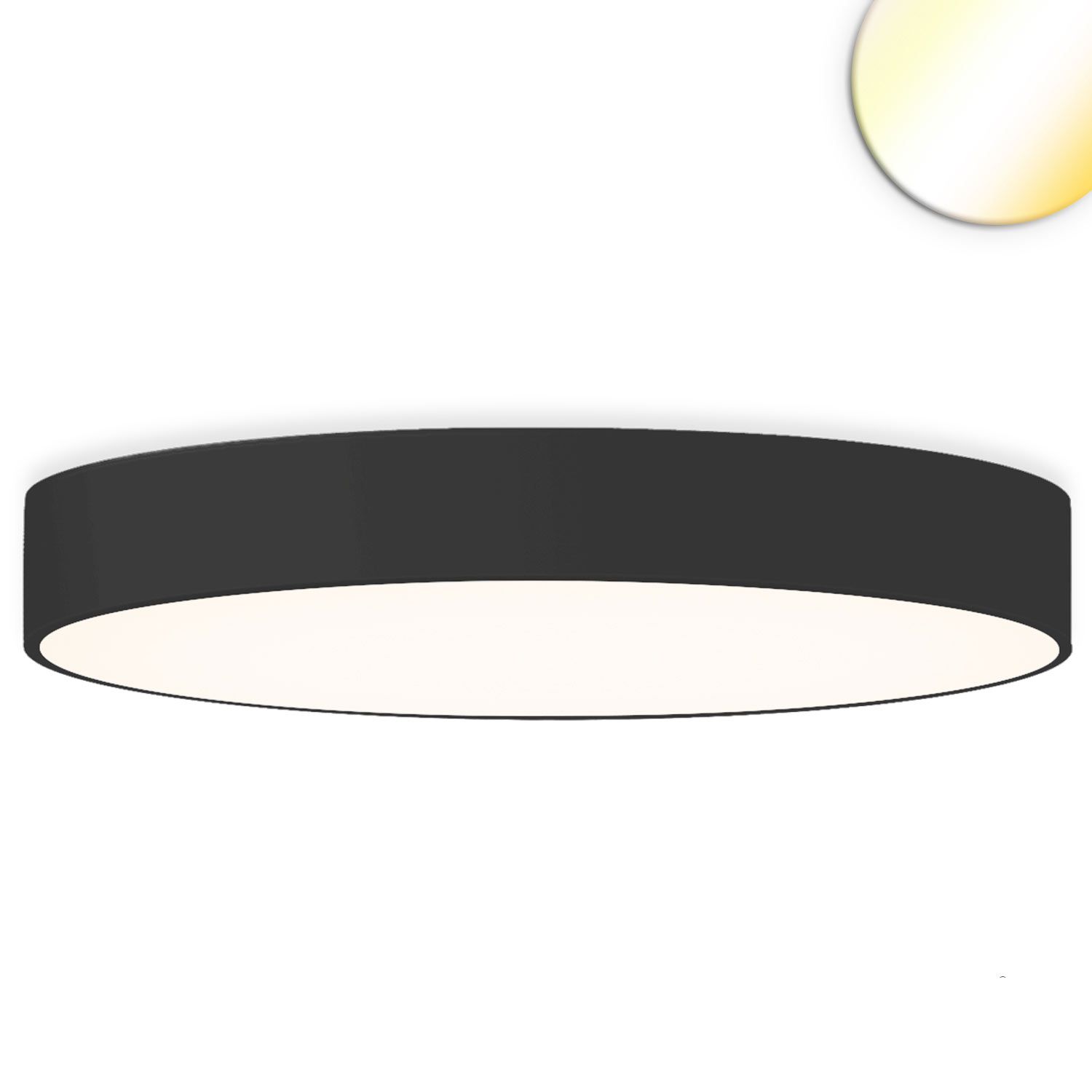 ISOLED LED Deckenleuchte schwarz, 160W, rund, DN1000, ColorSwitch 3000|3500|4000K, dimmbar - 1