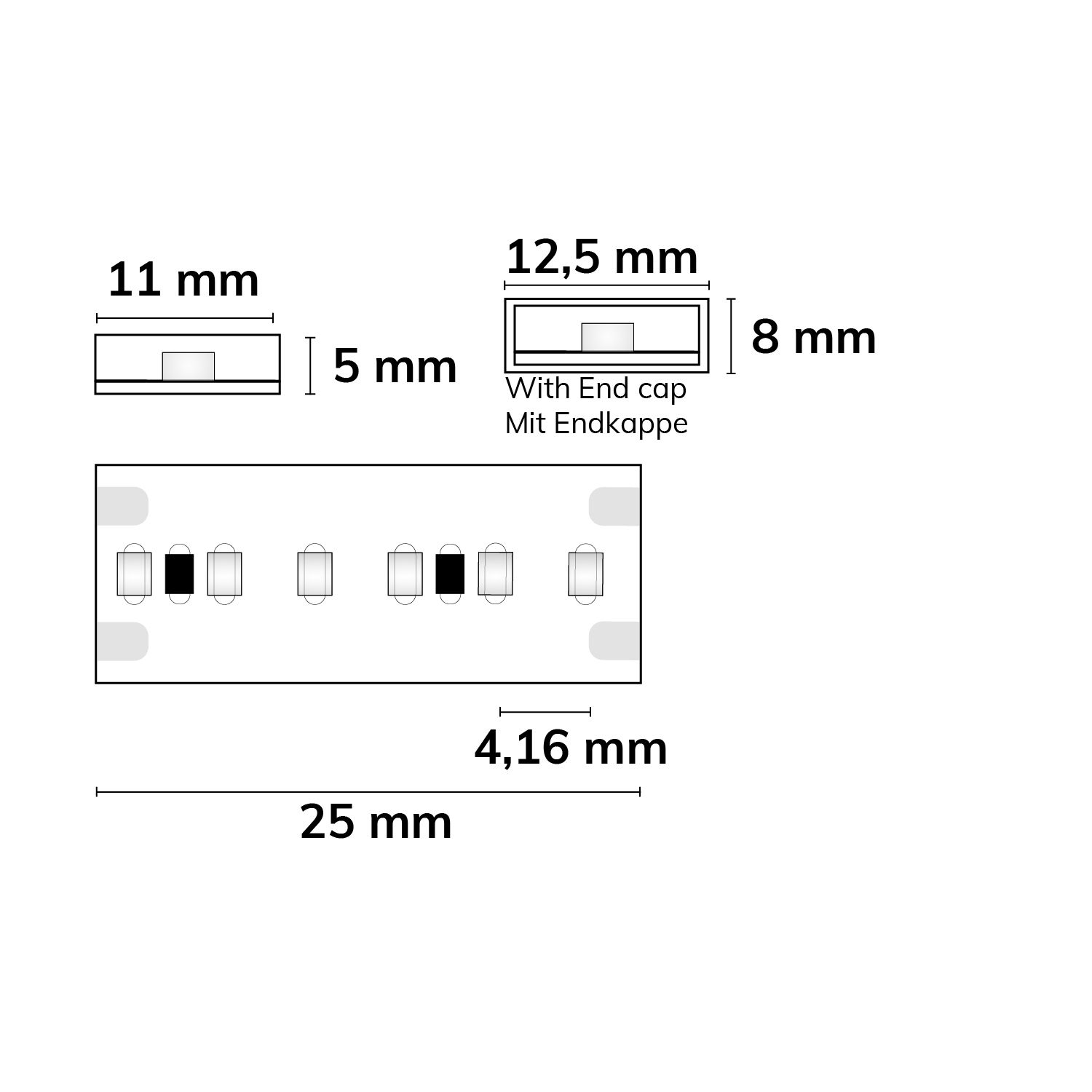 ISOLED LED CRI965 Linear11 Flexband, 24V DC, 10W, IP54, 6500K, 5m Rolle, 240 LED/m - 3