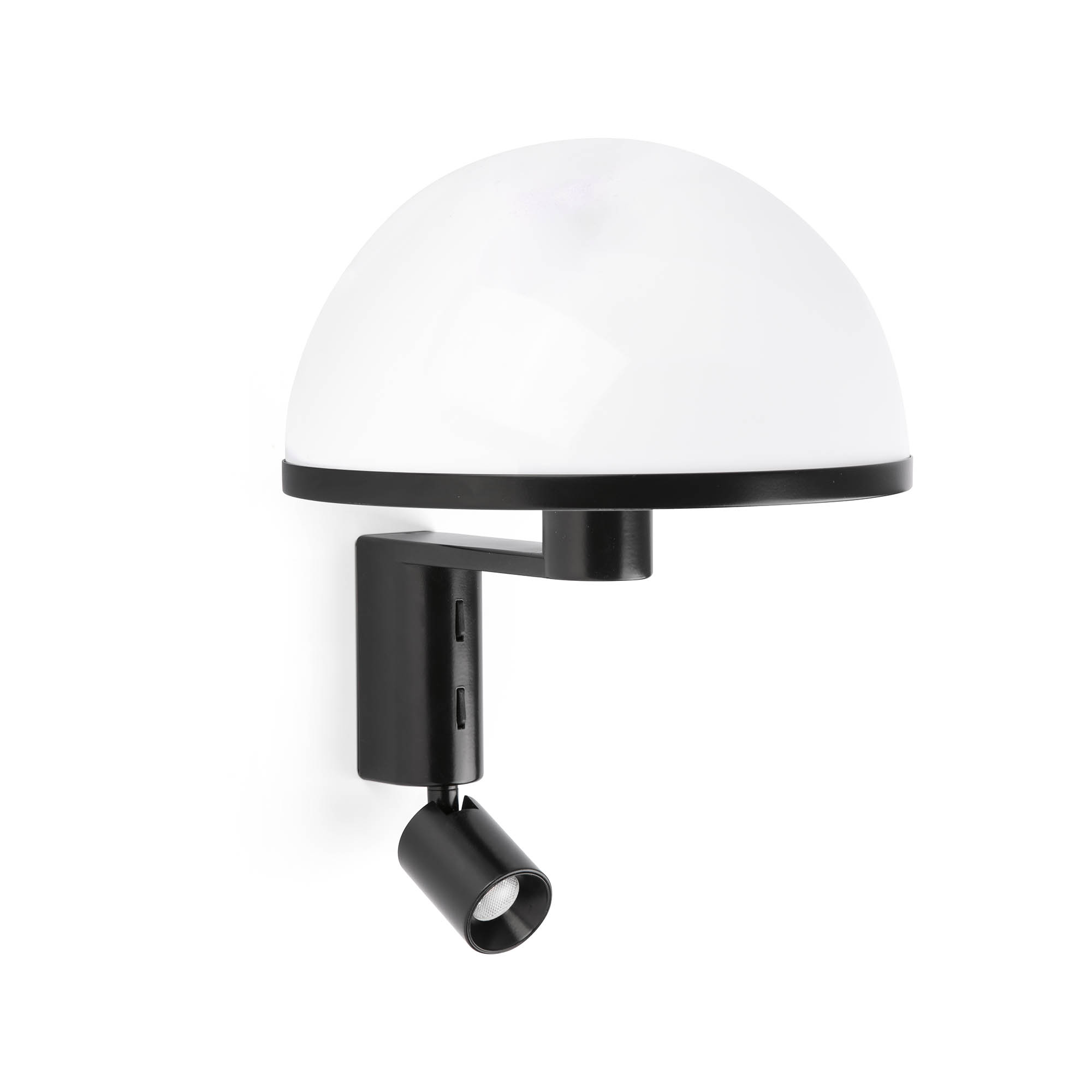 Faro DOME Wandleuchte schwarz mit LED-Leselicht Faro DOME Wandleuchte schwarz mit LED-Leselicht - Produktbild 1