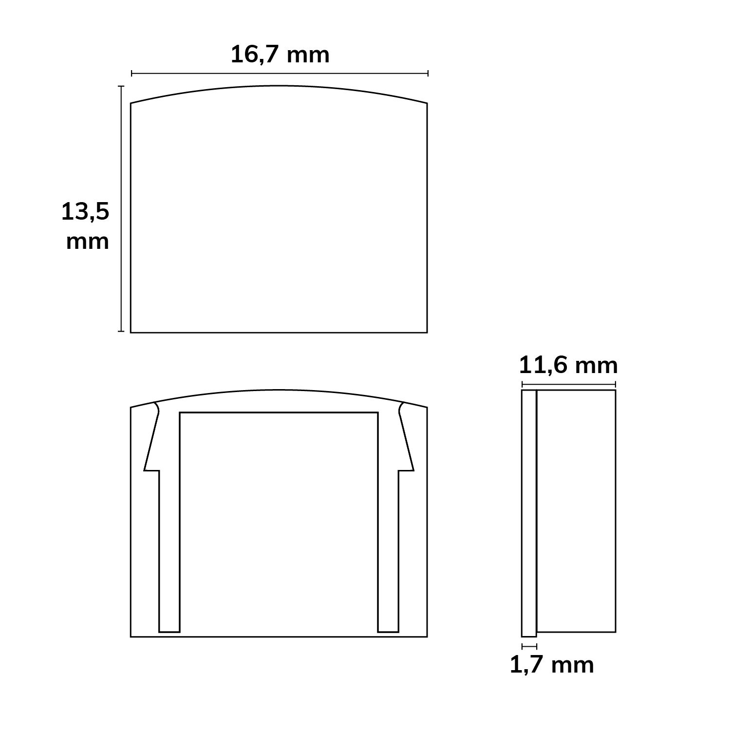 ISOLED Endkappe EC4B schwarz für Profil SURF12, 1 STK - 2