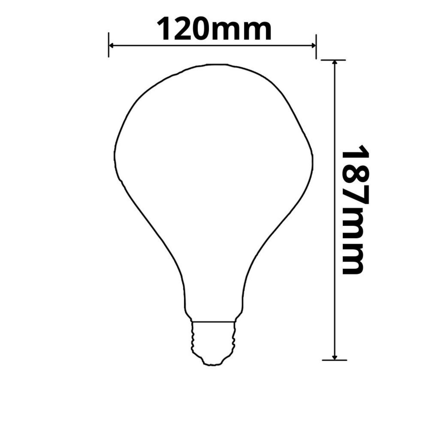ISOLED E27 Vintage Line LED Roundbulb A125, unregular, Amber, 4W, 2200K - 3