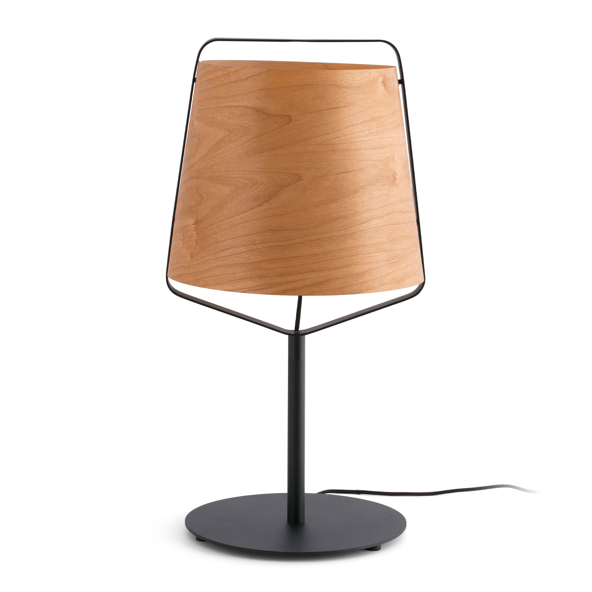 Faro STOOD Tischleuchte schwarz und Holz - Produktbild 1