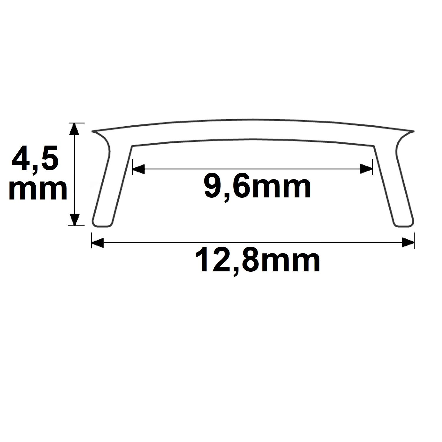 ISOLED Abdeckung COVER52 schwarz/matt 600cm für Profil SURF11/CORNER11 - 2