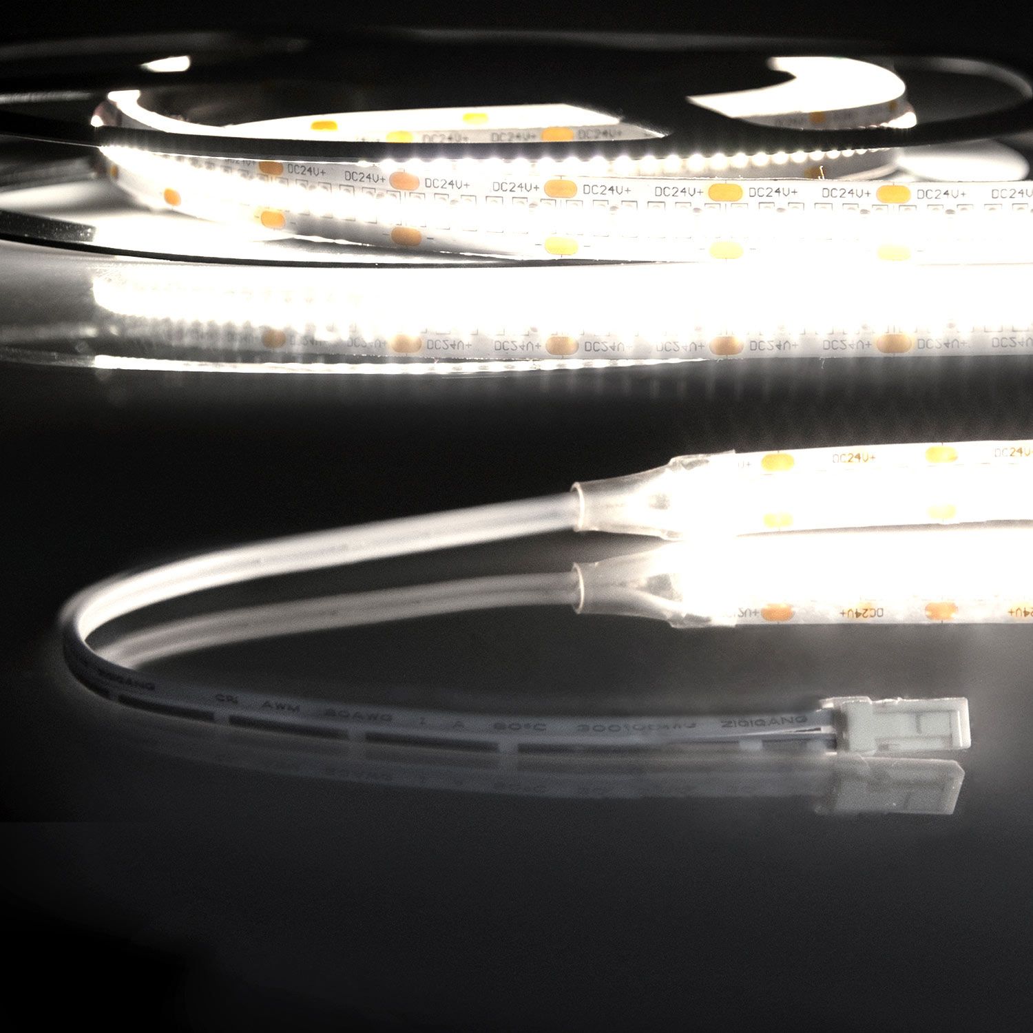 ISOLED LED CRI940 MiniAMP Flexband, 24V DC, 12W, IP20, 4000K, 120cm, beids. 30cm Kabel + maleAMP, 300 LED/m - 5