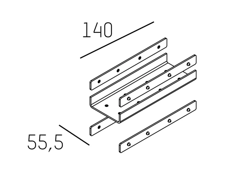 Molto Luce LOG OUT UP/DOWN LINEARVERBINDER - Produktbild 1