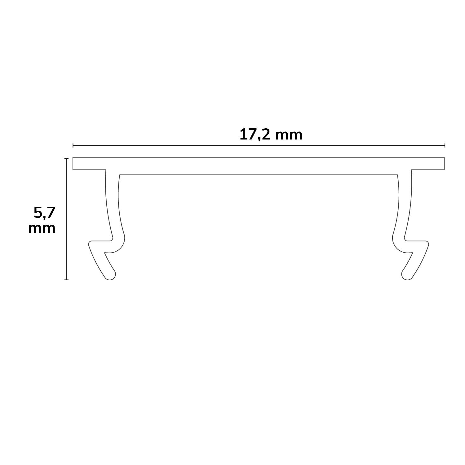 ISOLED Abdeckung COVER40 opal/satiniert 250cm für Profil PURE12/PURE14/STAIRS13 - 2