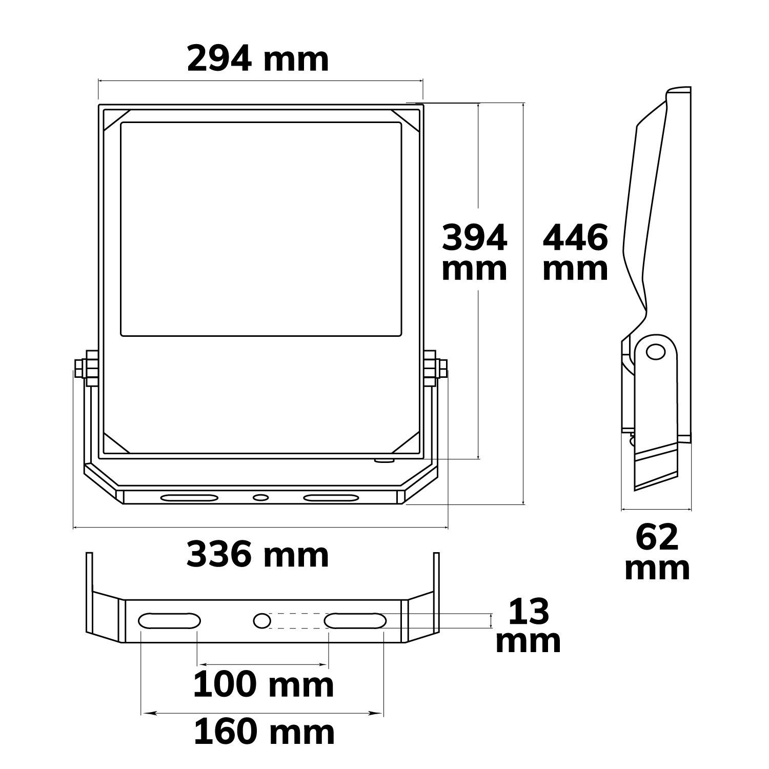 ISOLED LED Fluter HEQ 240W, 110°, 5700K, IP66 - 3