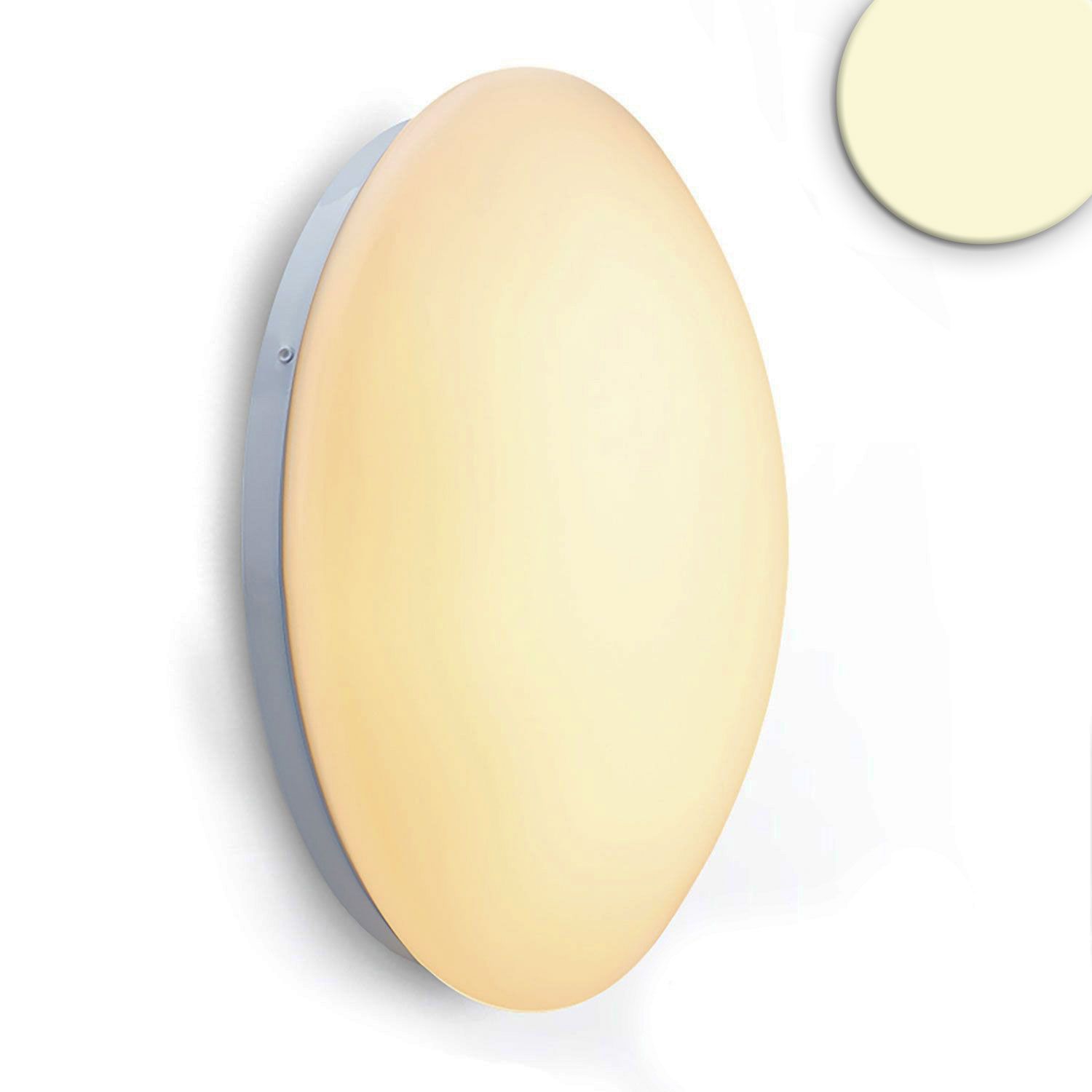ISOLED LED Decken/Wandleuchte weiß, rund, 24W, DN380, IP54, warmweiß - 1