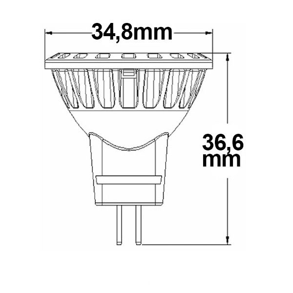 ISOLED MR11 LED 2W diffus, 120°, warmweiß - 3