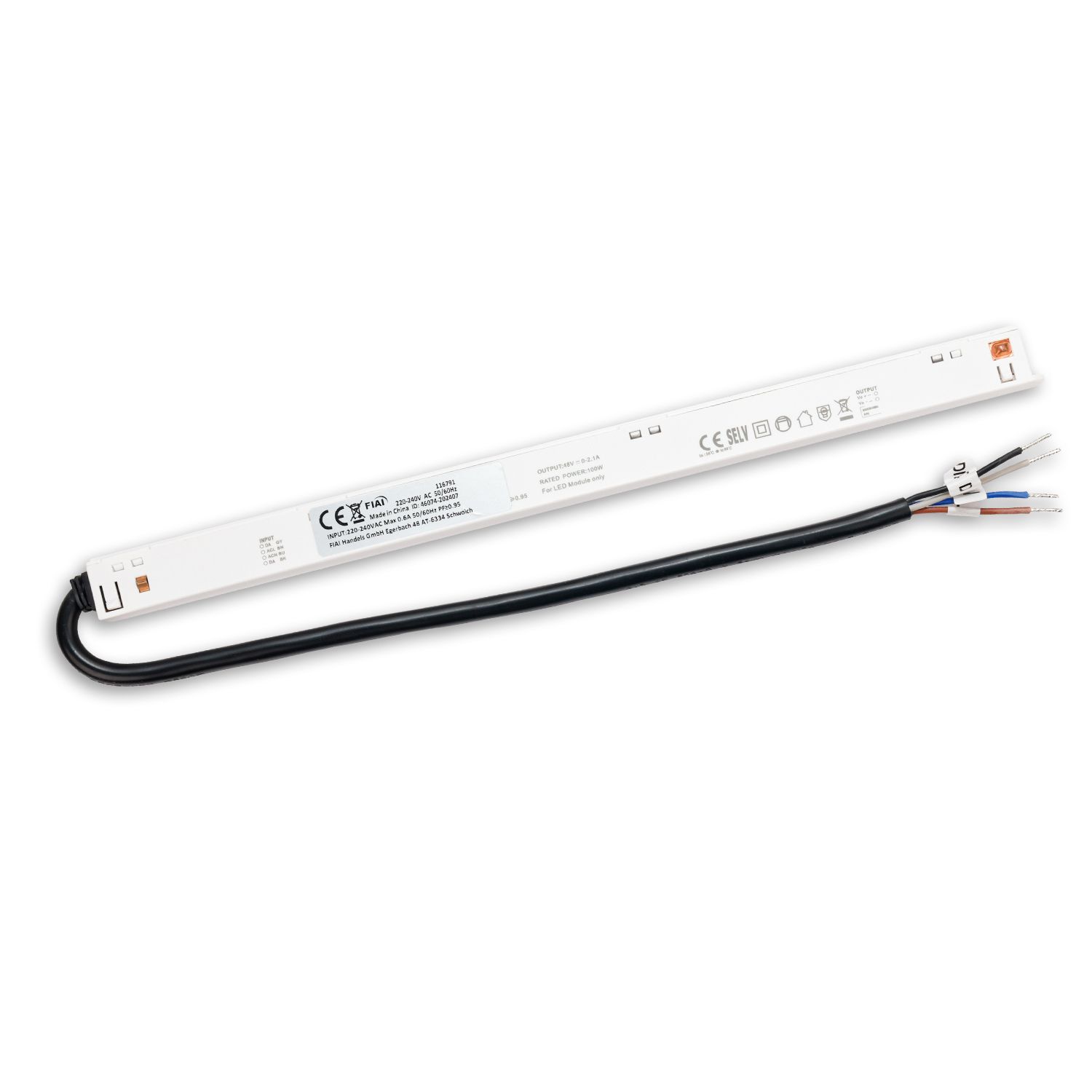 ISOLED Track48 Inline-Trafo weiß, 100W, 48V DC - 1