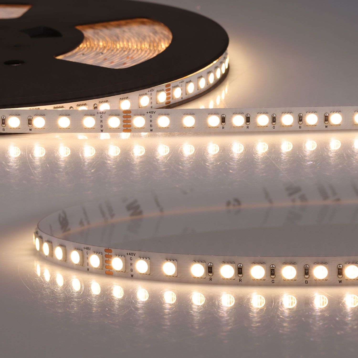 ISOLED LED RGB+WW Flexband, 48V DC, 19W, IP20, 20m Rolle, 96 LED/m - 5