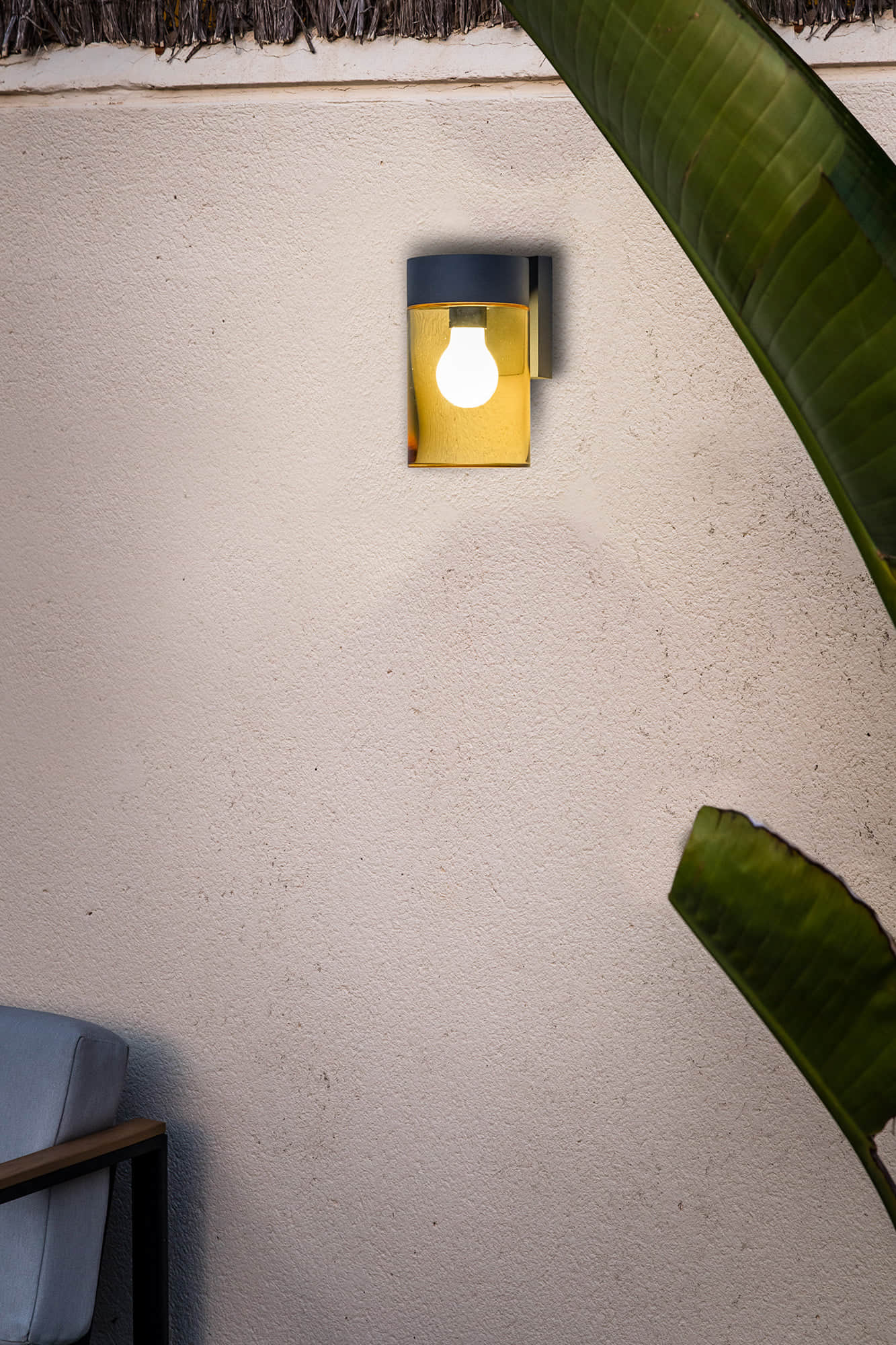 Faro KILA Wandleuchte amber dunkelgrau - Produktbild 3