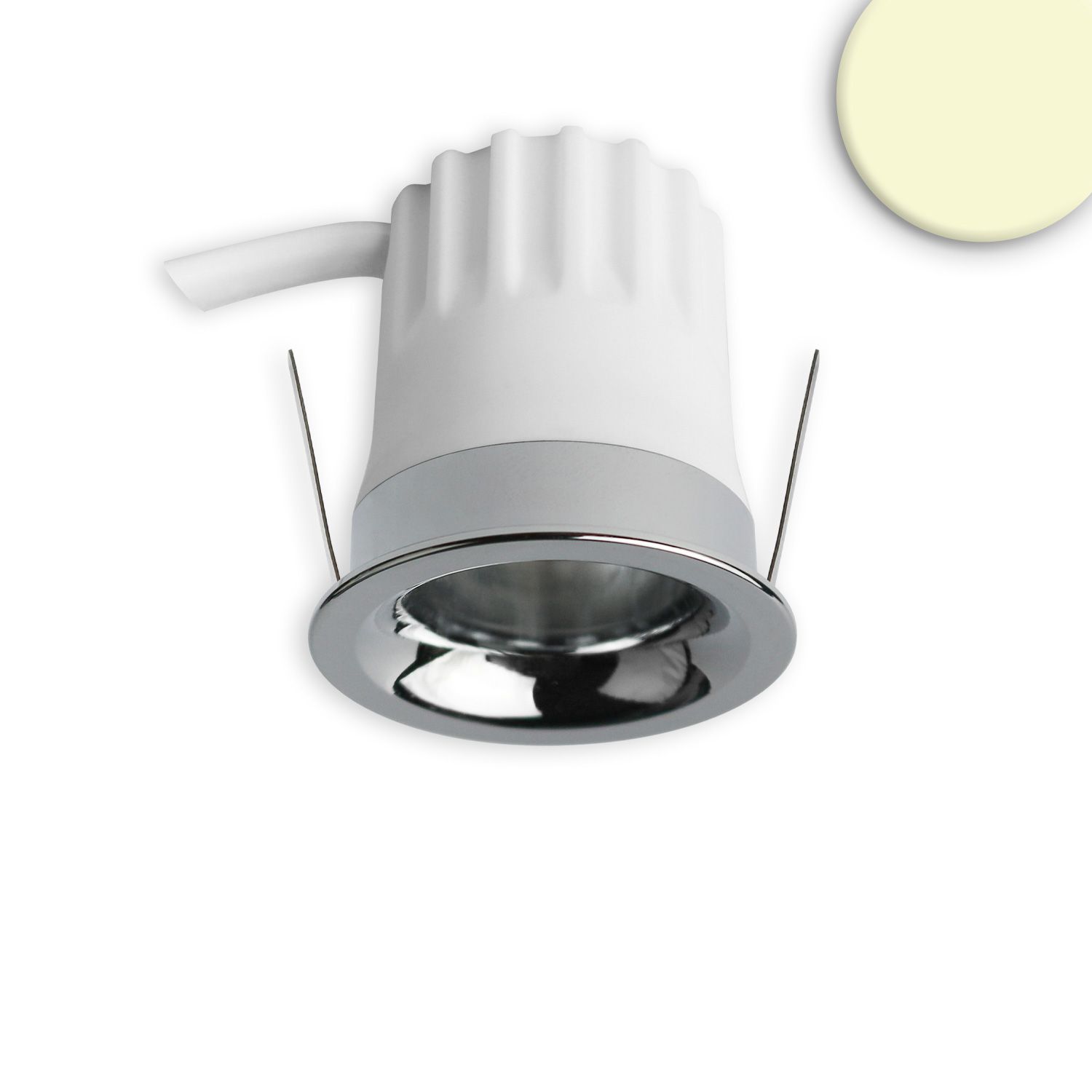 ISOLED LED Einbaustrahler BACK32, alu glänzend, rund, 5W, CRI90, 3000K, rückversetzt, Honeycomb, dimmbar ISOLED LED Einbaustrahler BACK32, alu glänzend, rund, 5W, CRI90, 3000K, rückversetzt, Honeycomb, dimmbar - 1