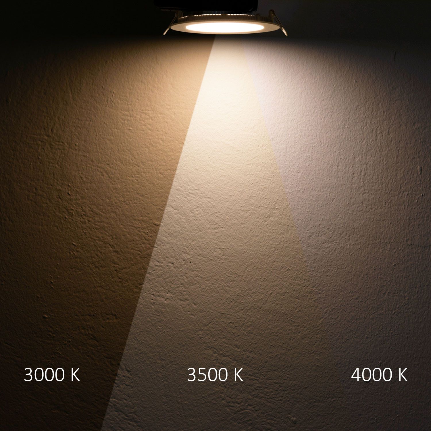 ISOLED LED Downlight, 18W, rund ultraflach schwarz, 225mm, ColorSwitch 3000|3500|4000K, dimmbar - 4