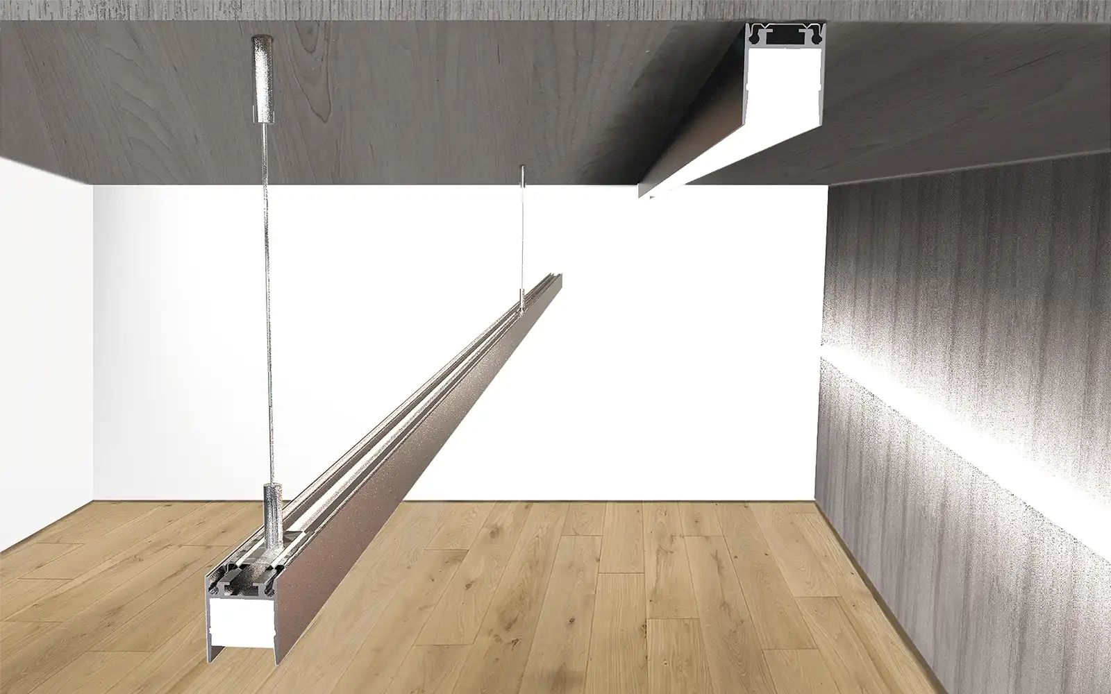 ISOLED LED Aufbauleuchtenprofil HIDE SINGLE Aluminium eloxiert, 200cm - 2