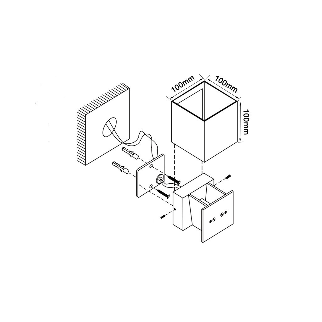 Emilum LED-Wandleuchte 24V, 8W, RGBW/2700K, CRI90, IP54 Schwarz - 10