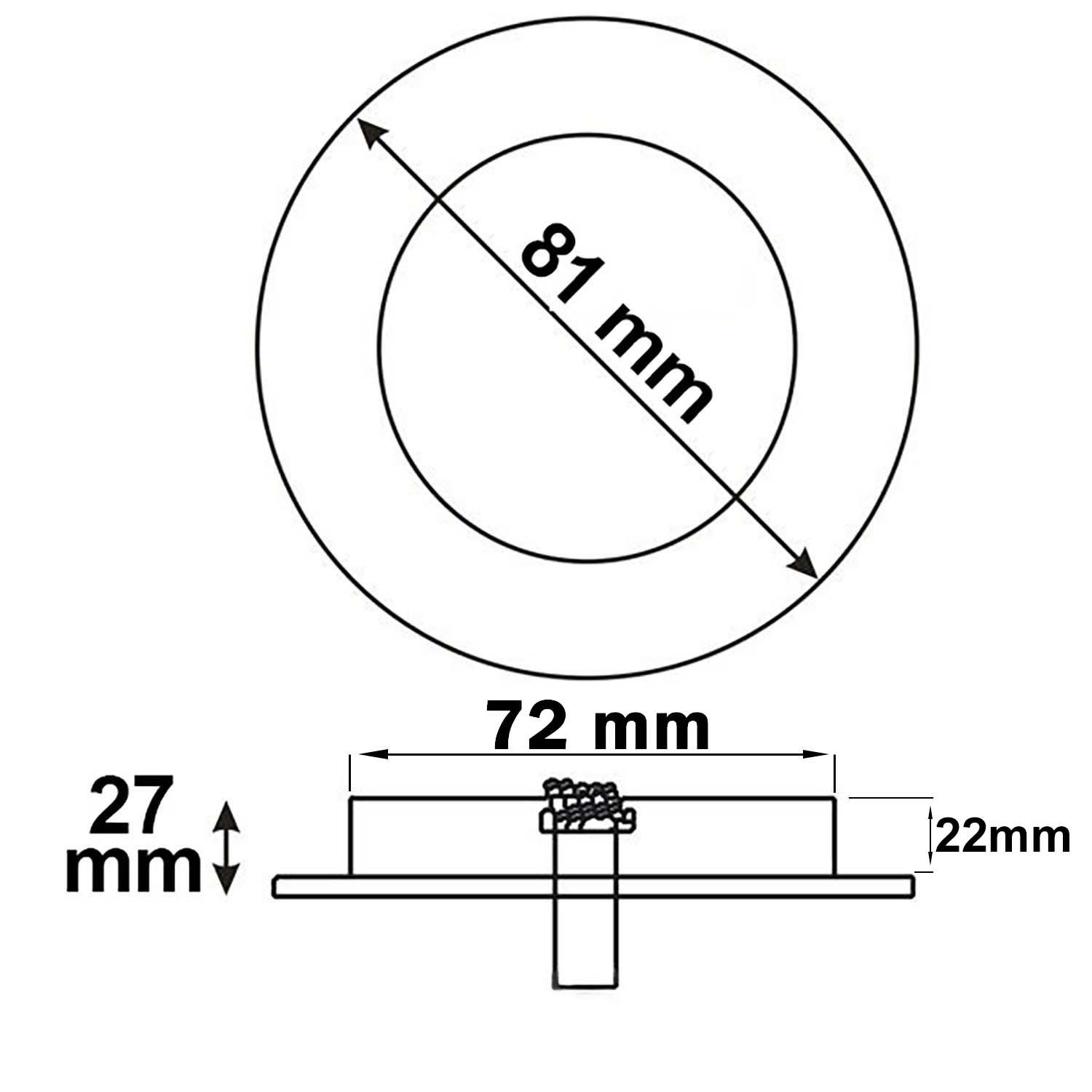 ISOLED Einbaurahmen Ion, rund, chrom, inkl. GU5.3 Fassung - 2