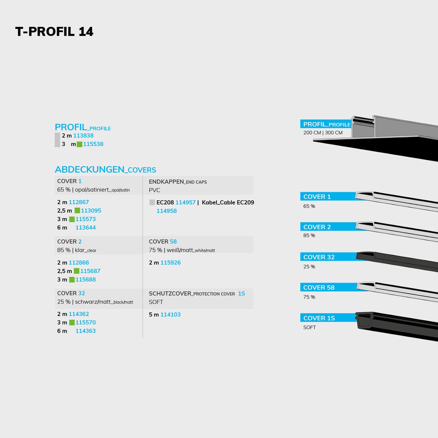 ISOLED LED Trockenbau T-Profil 14, 300cm - 4