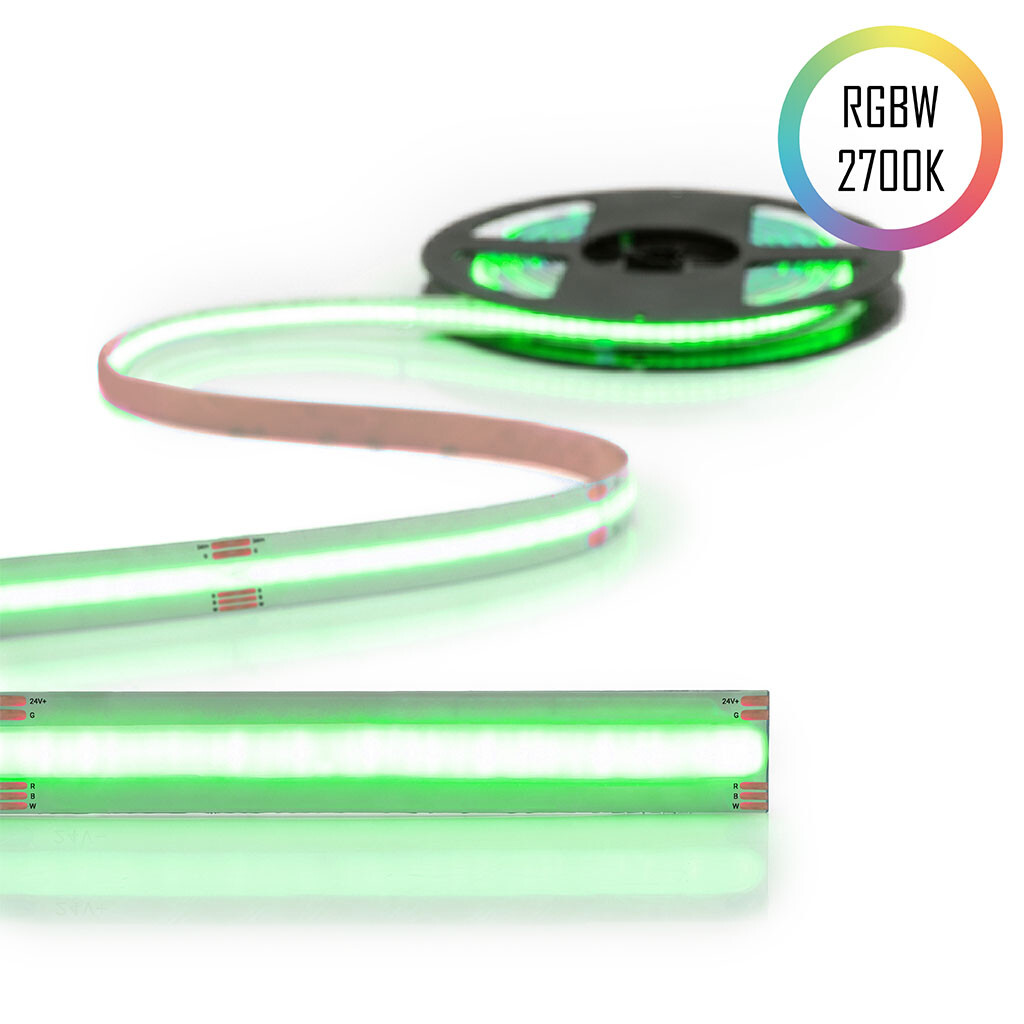 Emilum Flex COB RGBW LED-Streifen 24V, 18W, RGBW/2700K, CRI90, 784LED, IP20, 12mm Emilum Flex COB RGBW LED-Streifen 24V, 18W, RGBW/2700K, CRI90, 784LED, IP20, 12mm - 1