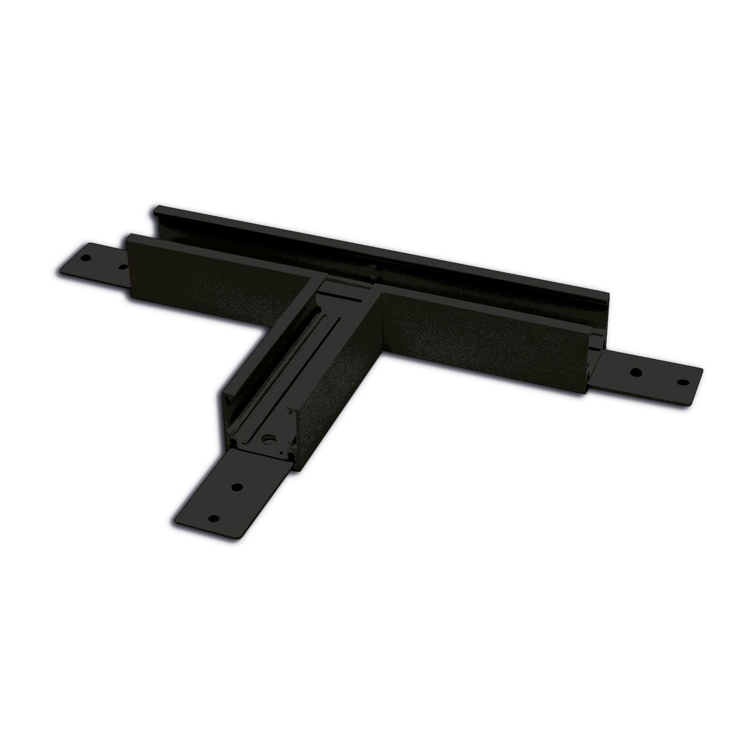 ISOLED Track48 T-Schiene horizontal für Aufbauschiene flat, schwarz, nicht stromführend - 1