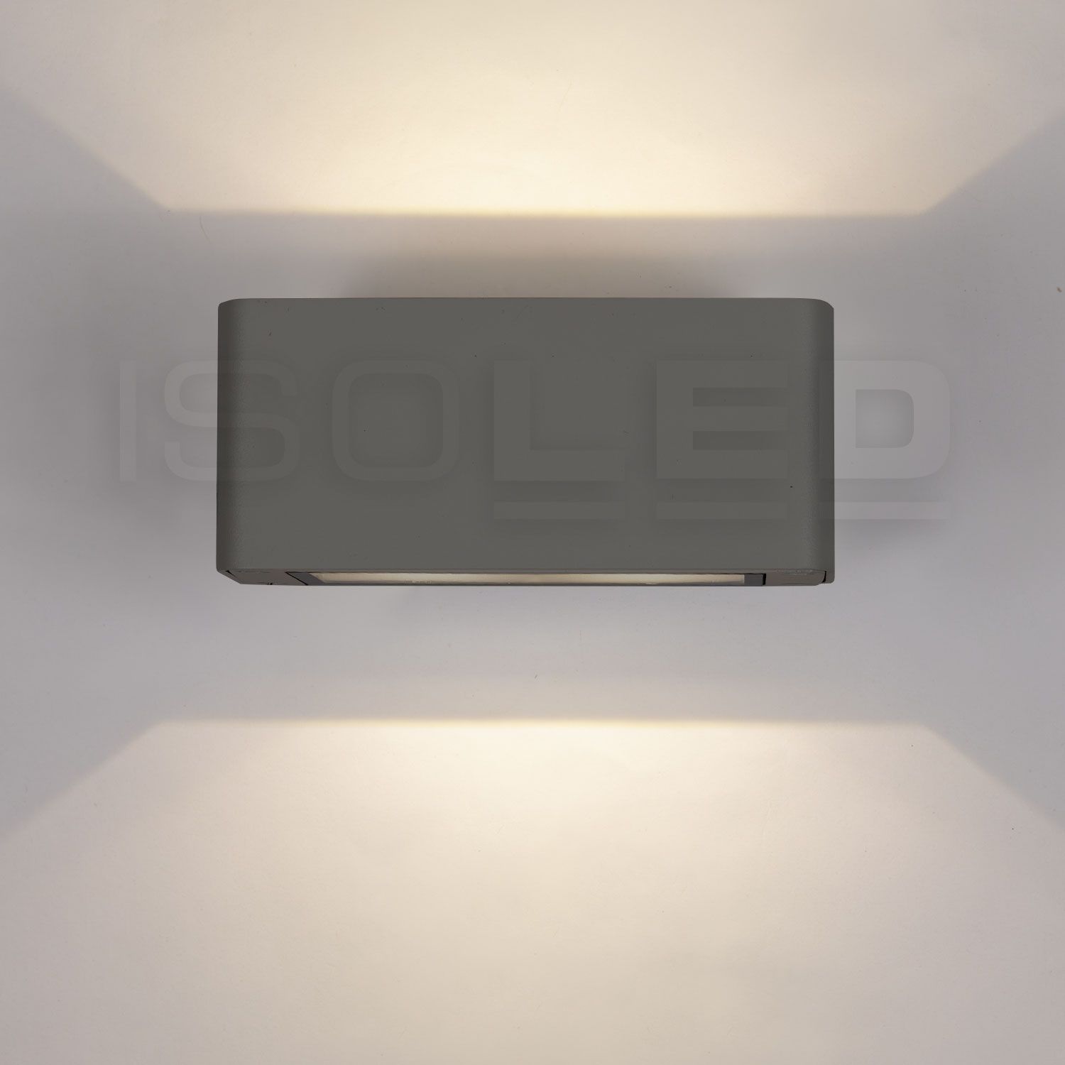 ISOLED LED Wandleuchte Up&Down 4x3W CREE, IP54, anthrazit, warmweiß - 4