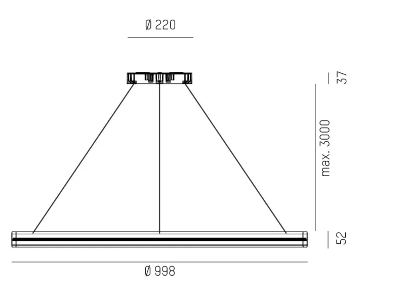 Molto Luce LON ROUND 1000 PD (schwarz) - 2