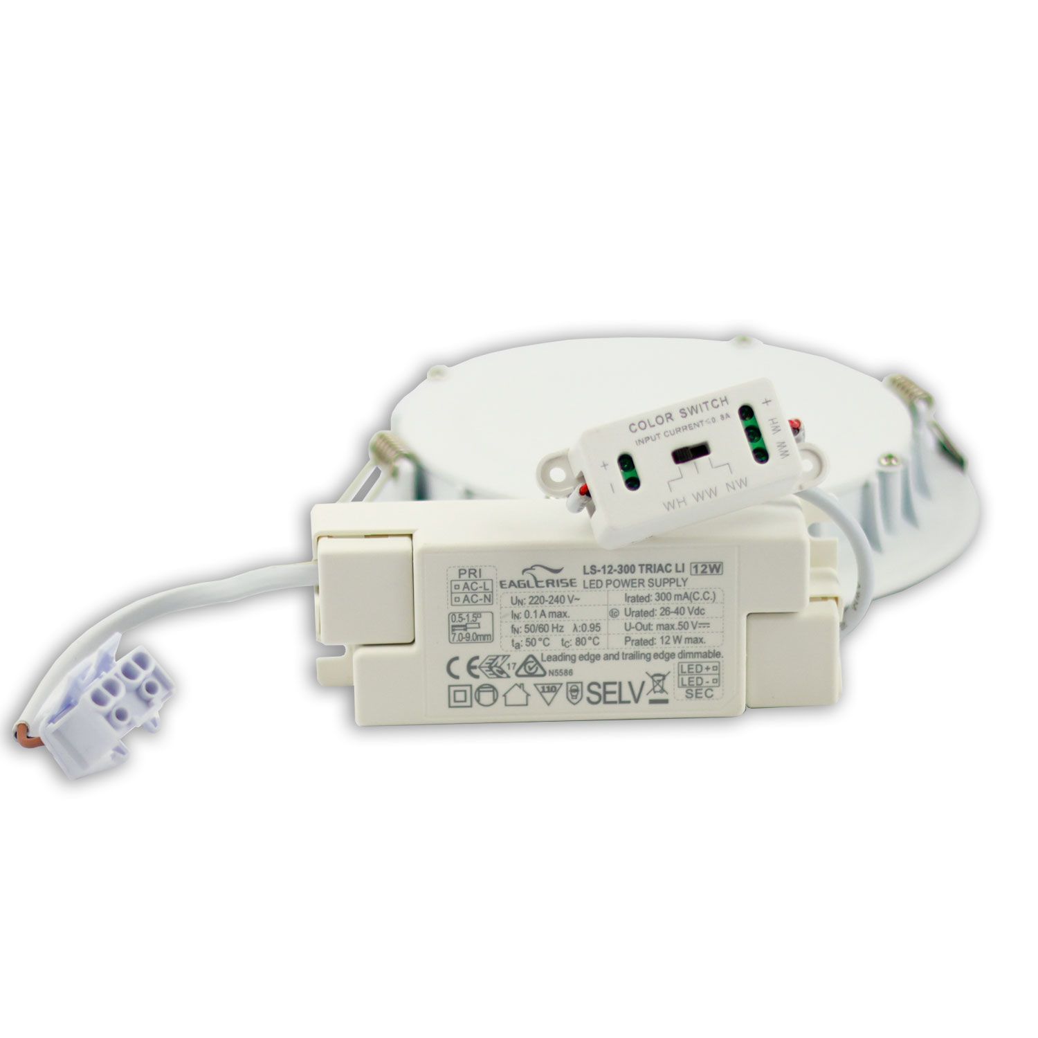ISOLED LED Downlight, 15W, ultraflach, ColorSwitch 2600|3100|4000K, dimmbar - 3