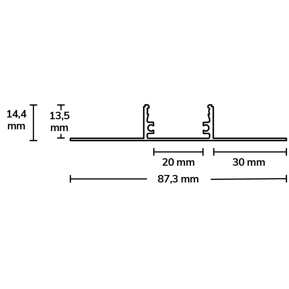 ISOLED LED Trockenbau T-Profil 20, 200cm - 3