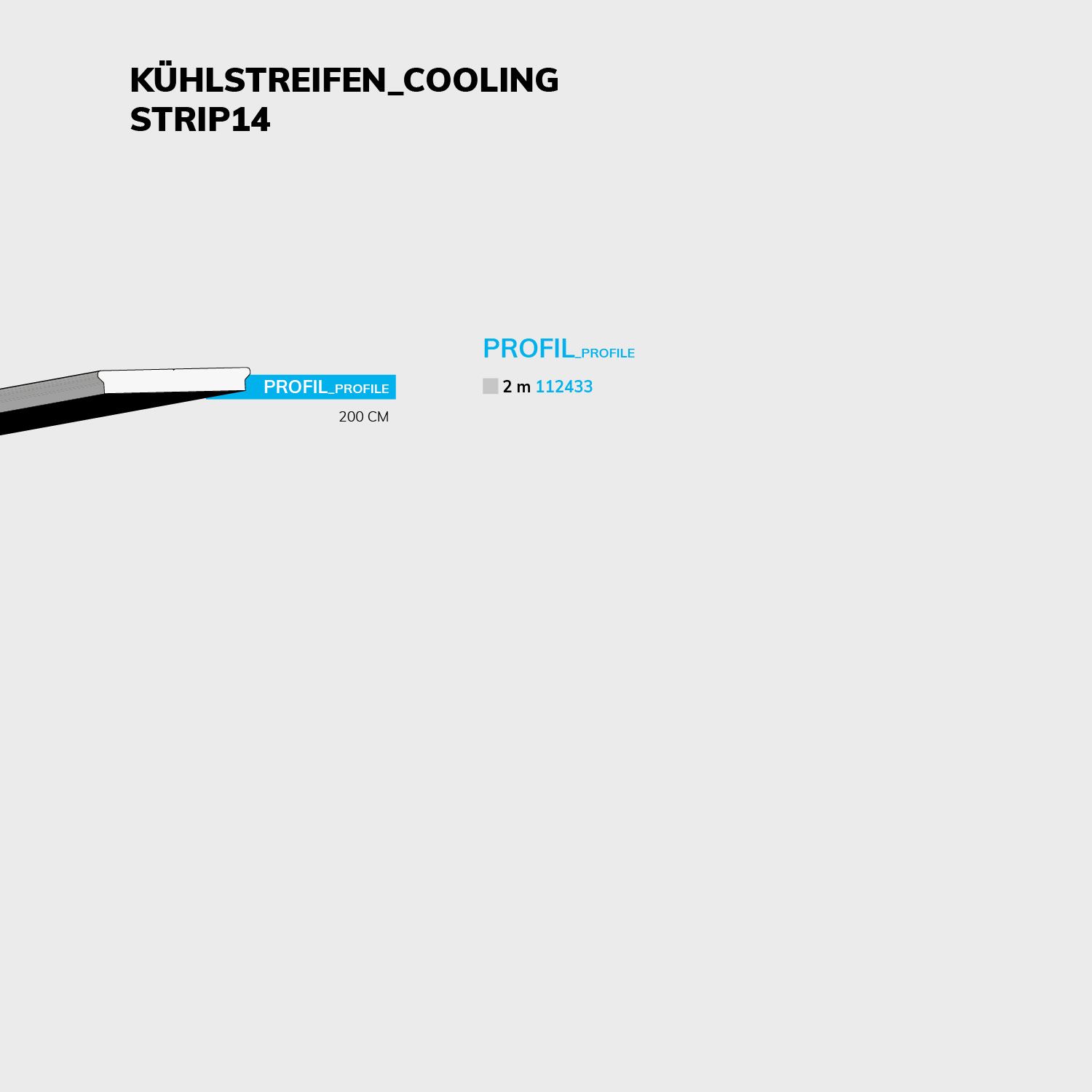 ISOLED Aluminium Kühlstreifen 14 eloxiert 200cm - 5