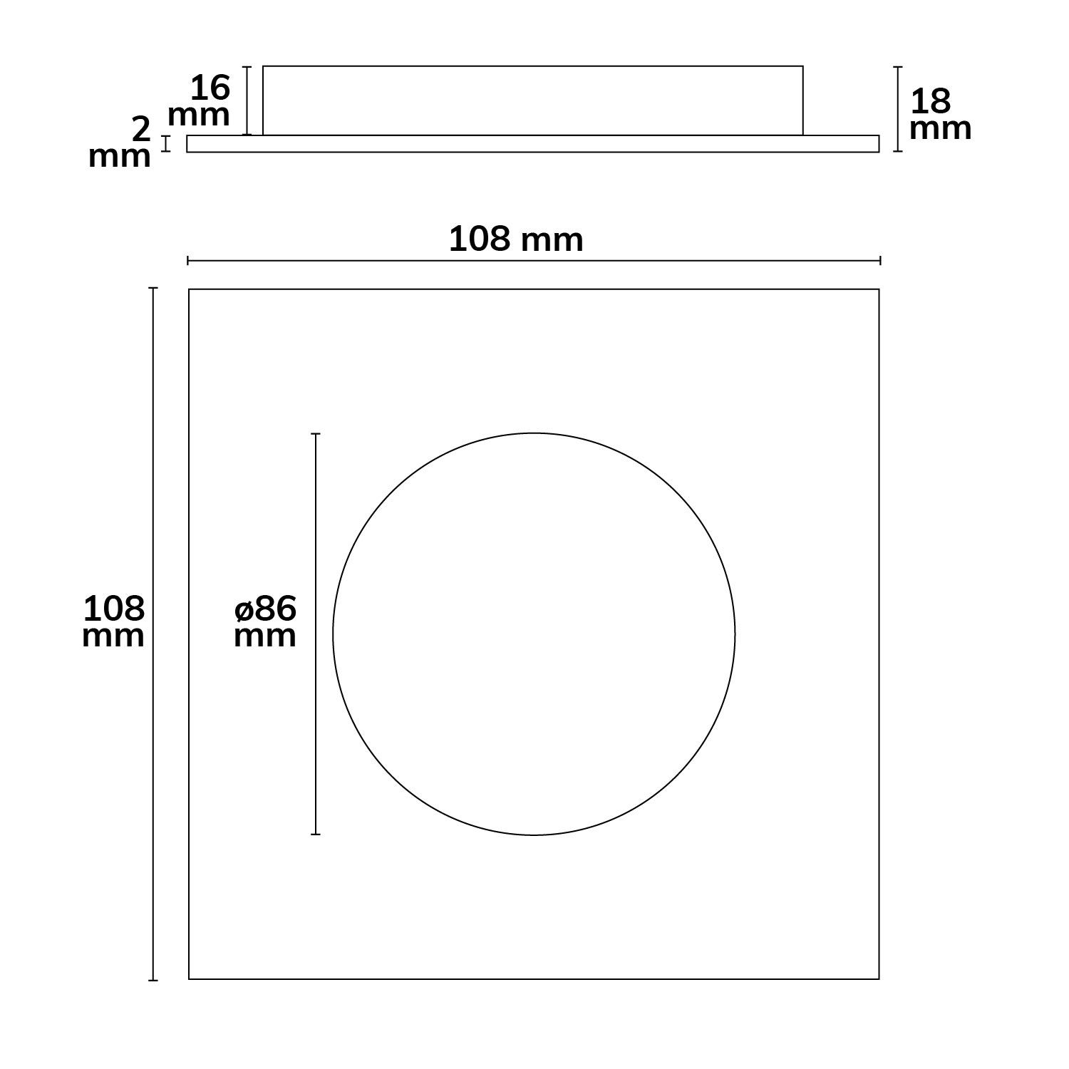 ISOLED Cover Aluminium rückversetzt weiß für Sys-90 - 4