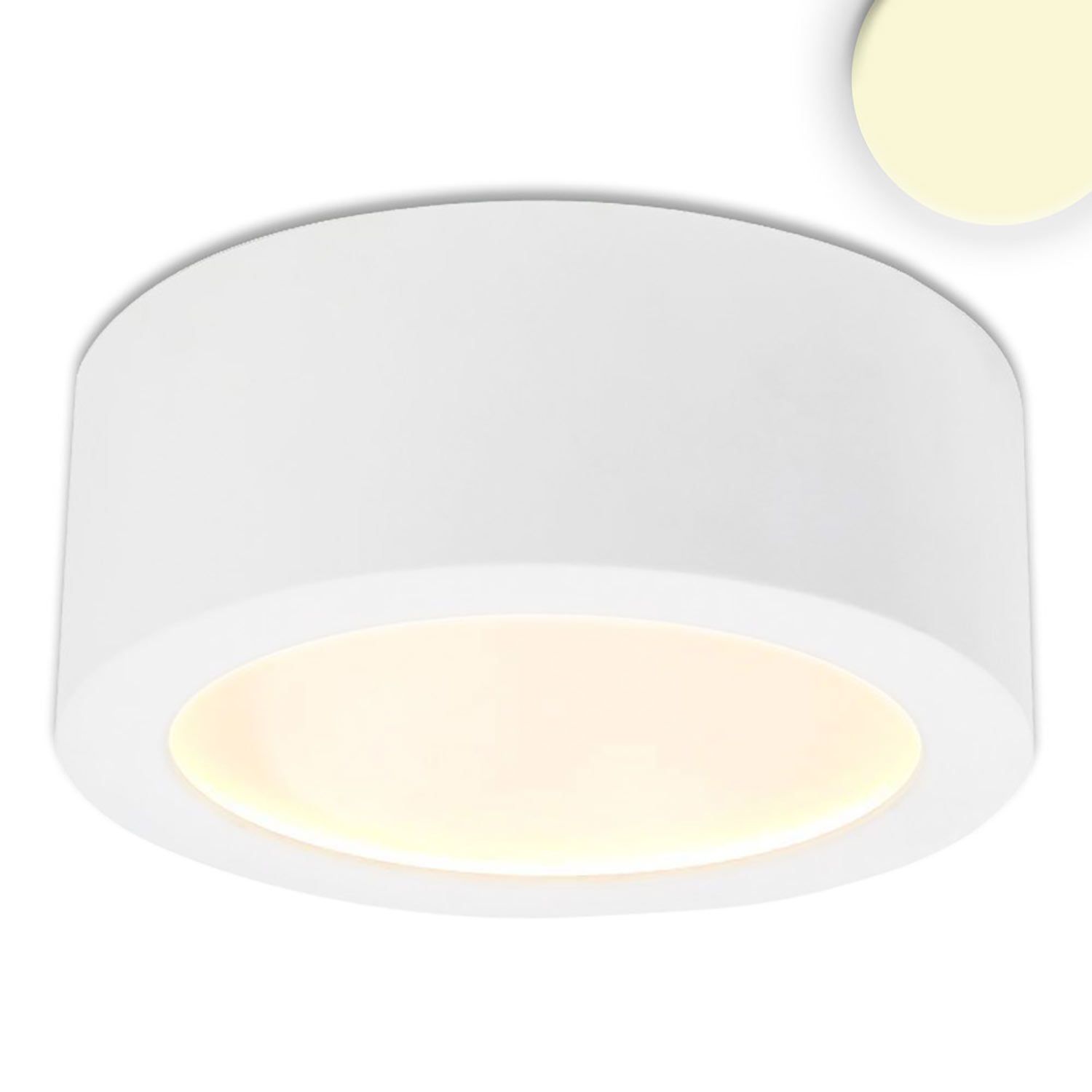 ISOLED LED Aufbauleuchte LUNA 18W, weiß, rund, DN173, indirektes Licht, warmweiß, dimmbar - 1