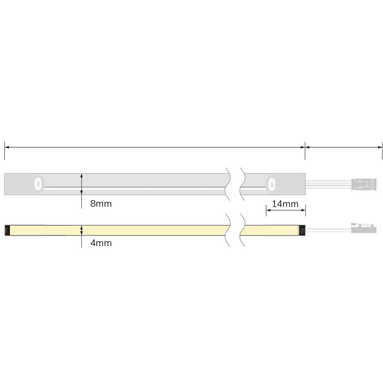 ISOLED LED NEON927 Flexband B04H08, 24V DC, 10W, IP67, 2700K, 5m Rolle, 180 LED/m, inkl. Montageclips - 3