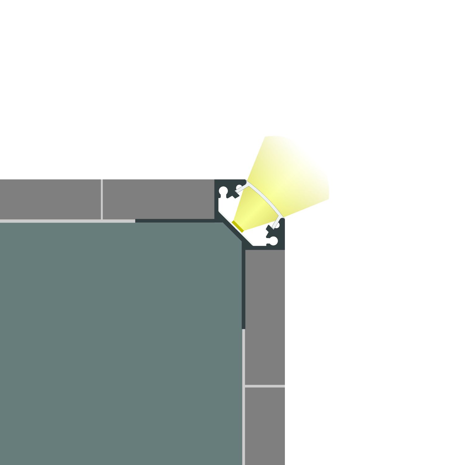 ISOLED LED Fliesenprofil Ausseneck, 300cm - 5