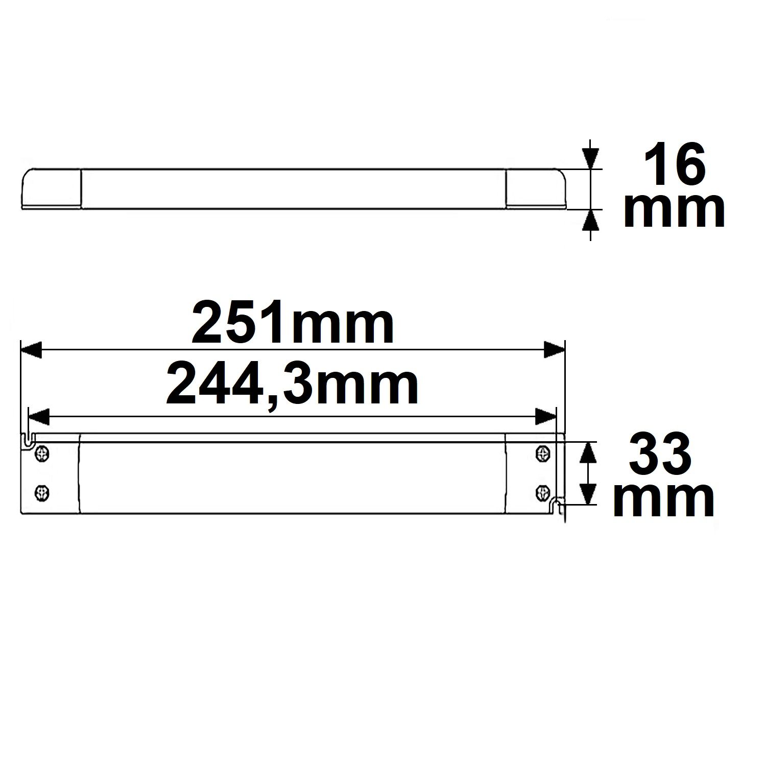 ISOLED LED Trafo 12V/DC, 0-30W, SELV, ultraflach, schmal - 3