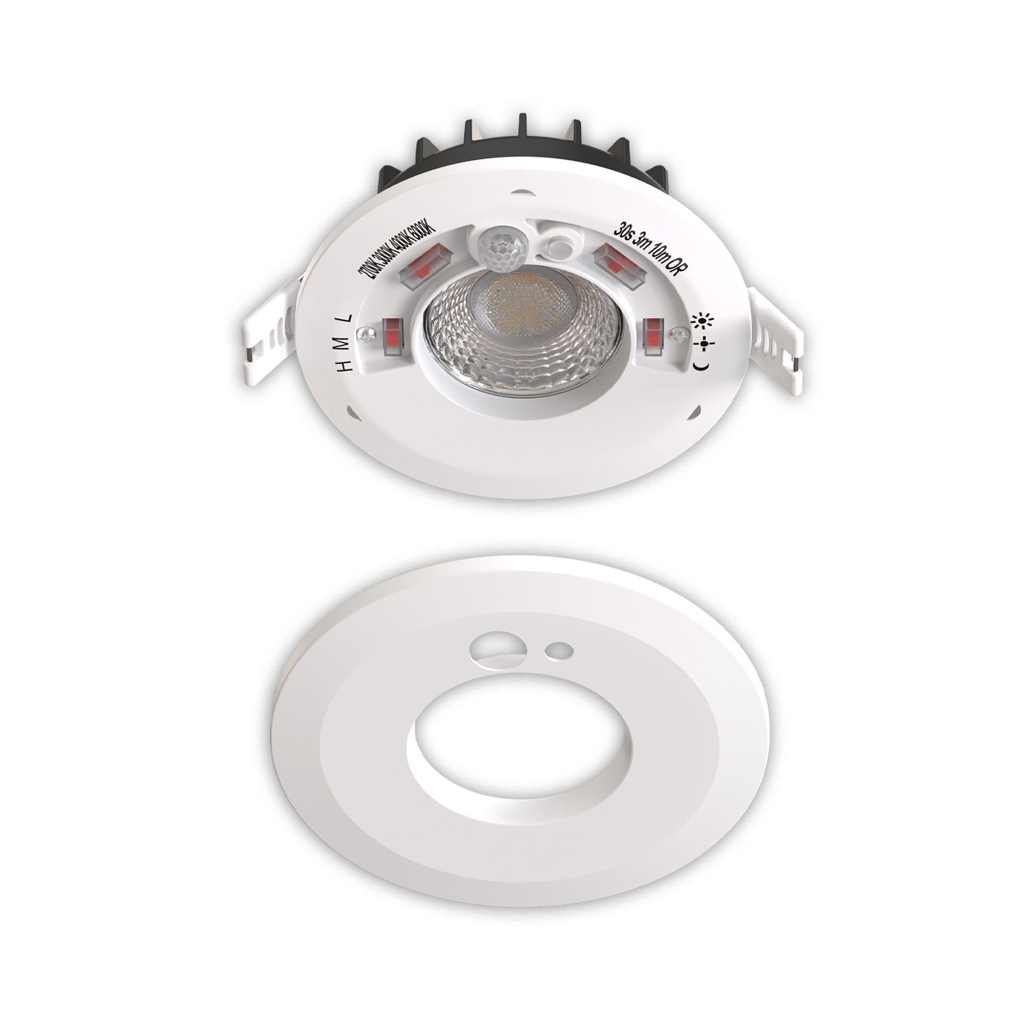 ISOLED LED Einbaustrahler Vario-68 mit PIR-Sensor 6W, 60°, 2700|3000|4000|6000K, IP65, CRI90, weiß - 2