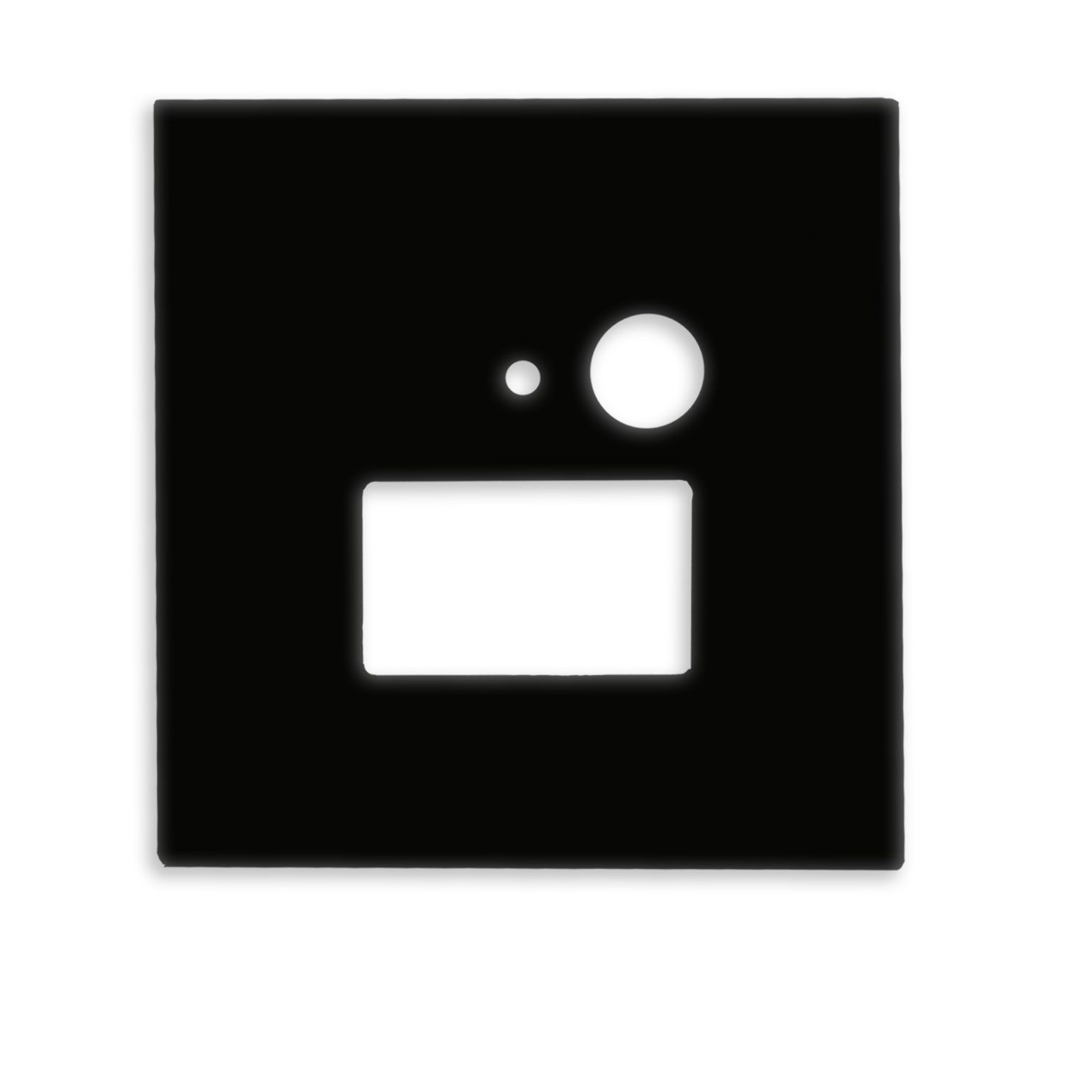 ISOLED Cover Aluminium eckig 3 schwarz, für Wandeinbauleuchte Sys-Wall68 mit PIR Sensor - 1
