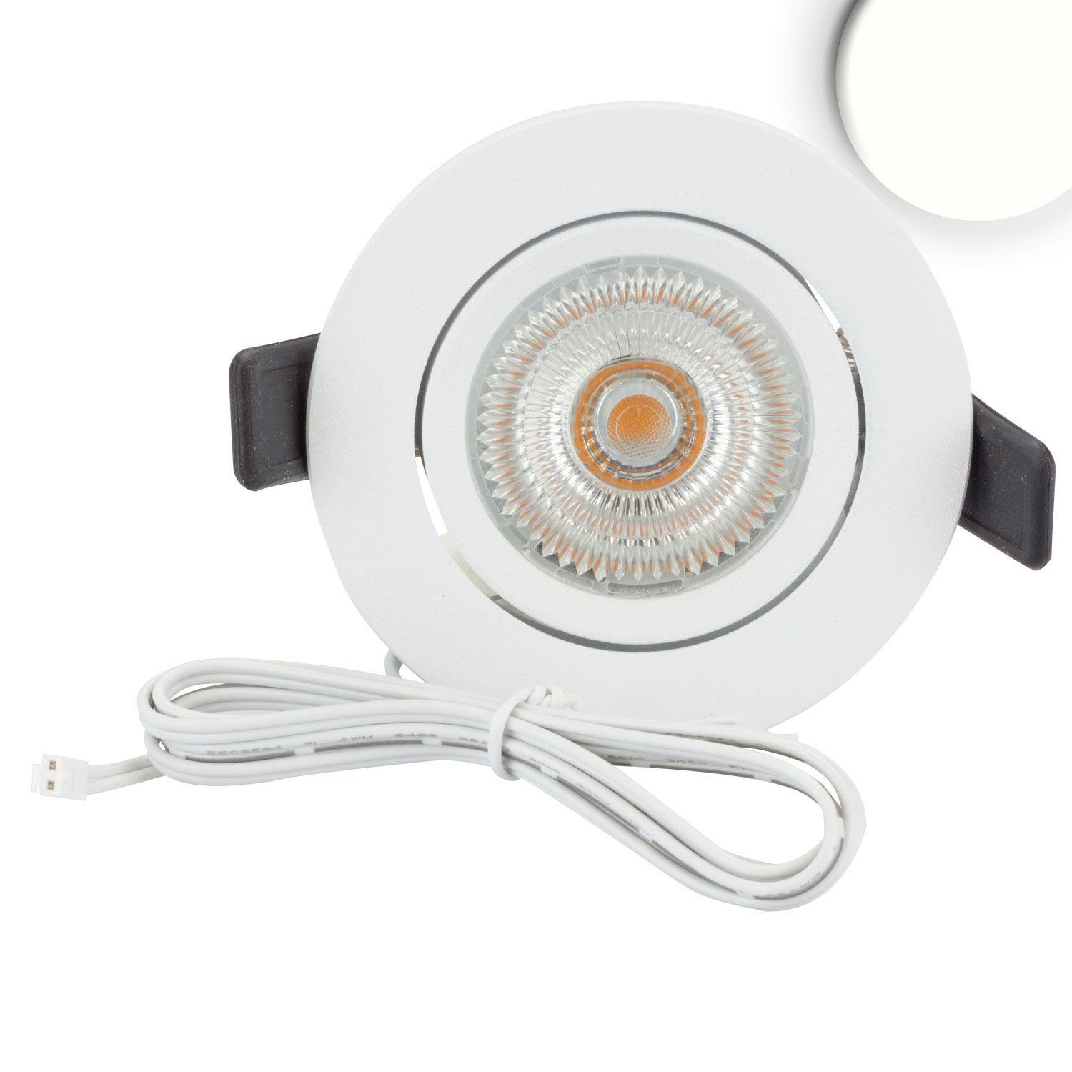 ISOLED LED Einbauleuchte Slim68 MiniAMP weiß, rund, 8W, 24V DC, neutralweiß, dimmbar - 3