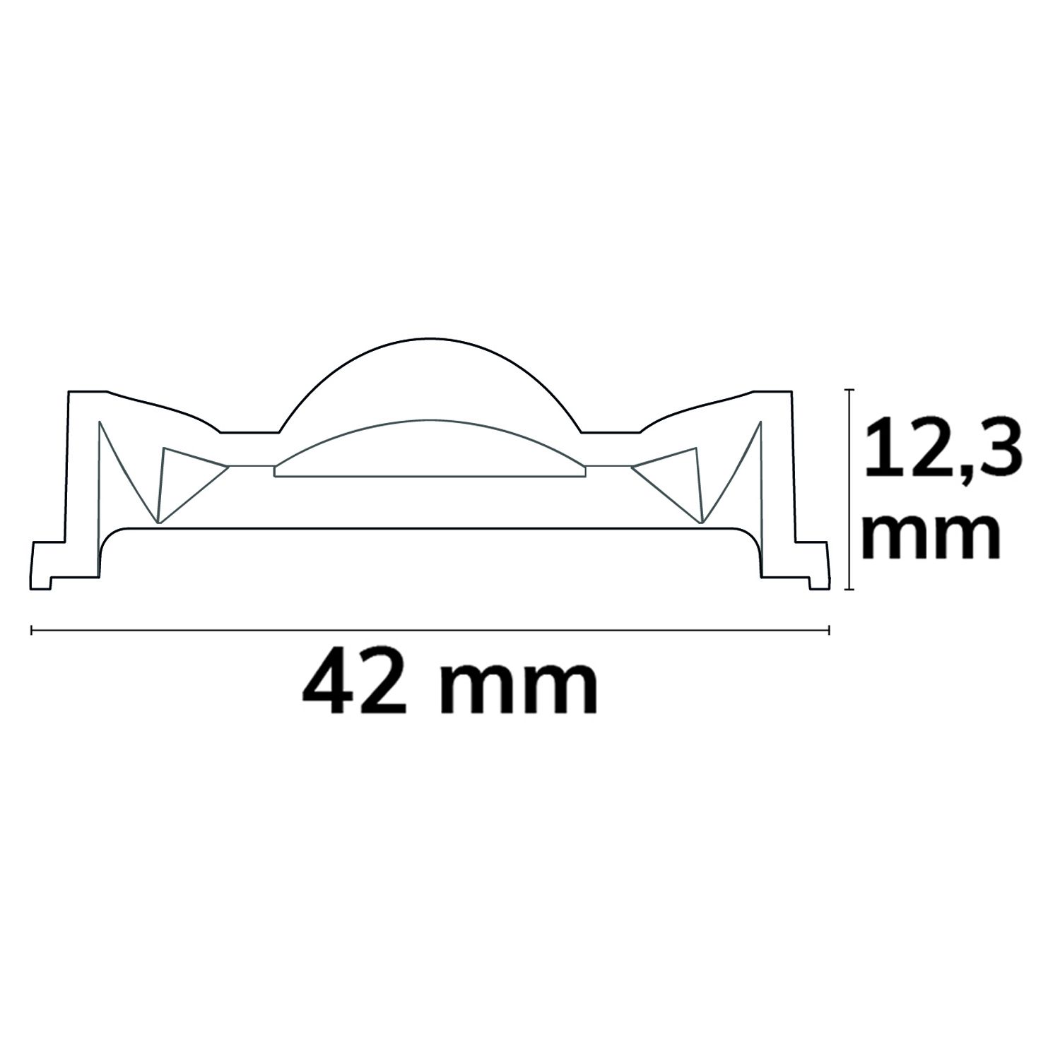 ISOLED Einschubcover 60° Linse für 3-PH Linearleuchte prismatisch, 120cm - 3