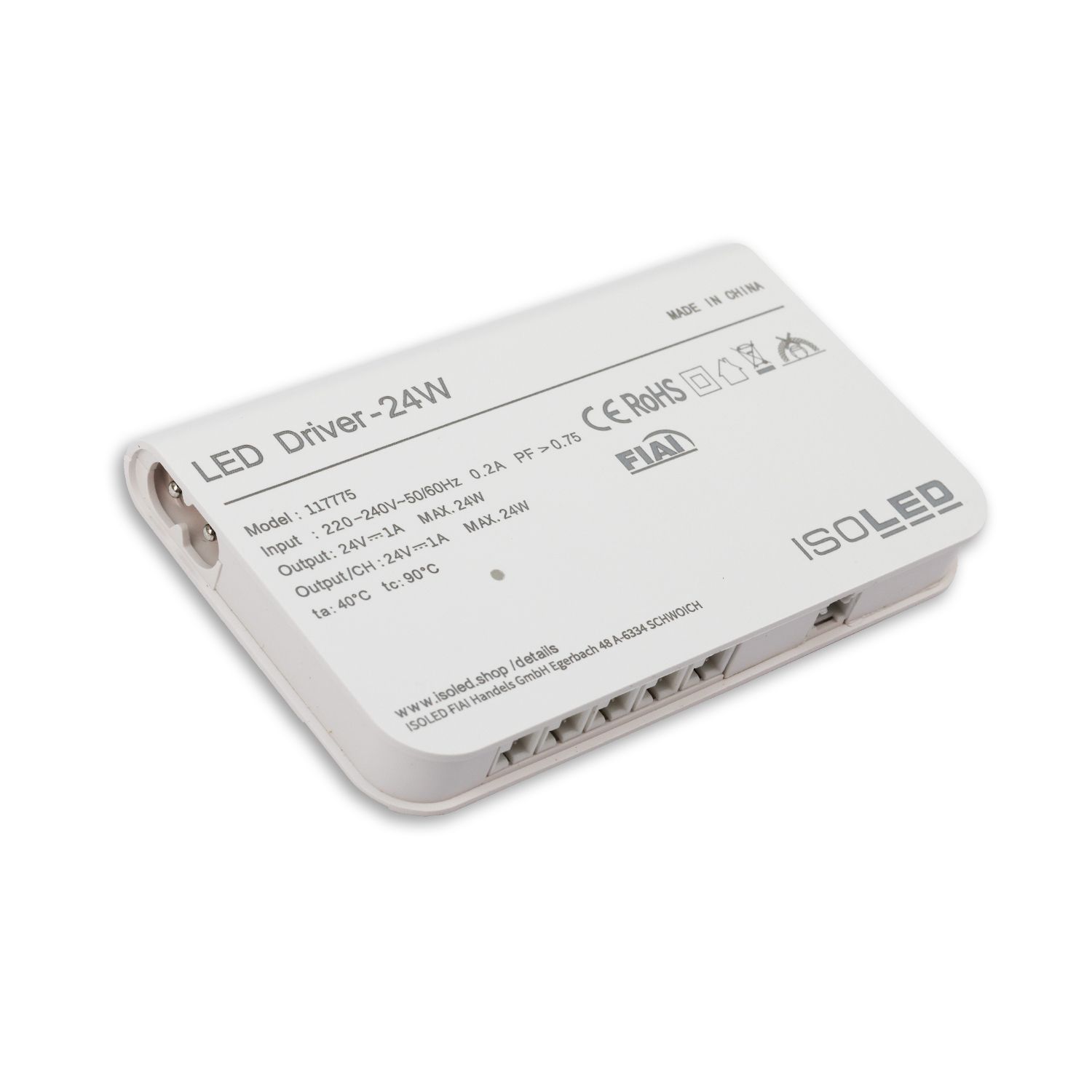 ISOLED LED MiniAMP Trafo 24V/DC, 0-24W, 5x3A mit Master Sensor-Port, ultraflach ISOLED LED MiniAMP Trafo 24V/DC, 0-24W, 5x3A mit Master Sensor-Port, ultraflach - 1