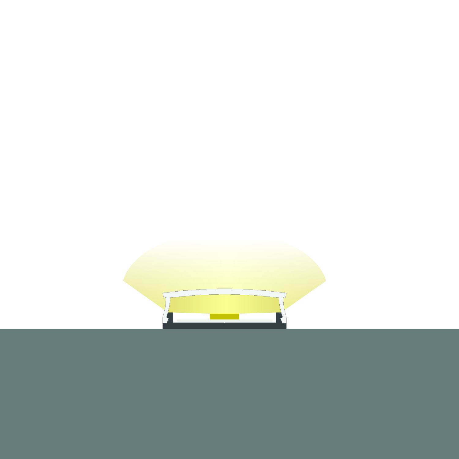 ISOLED LED Aufbauprofil SURF15 FLEX Aluminium eloxiert, 200cm - 4
