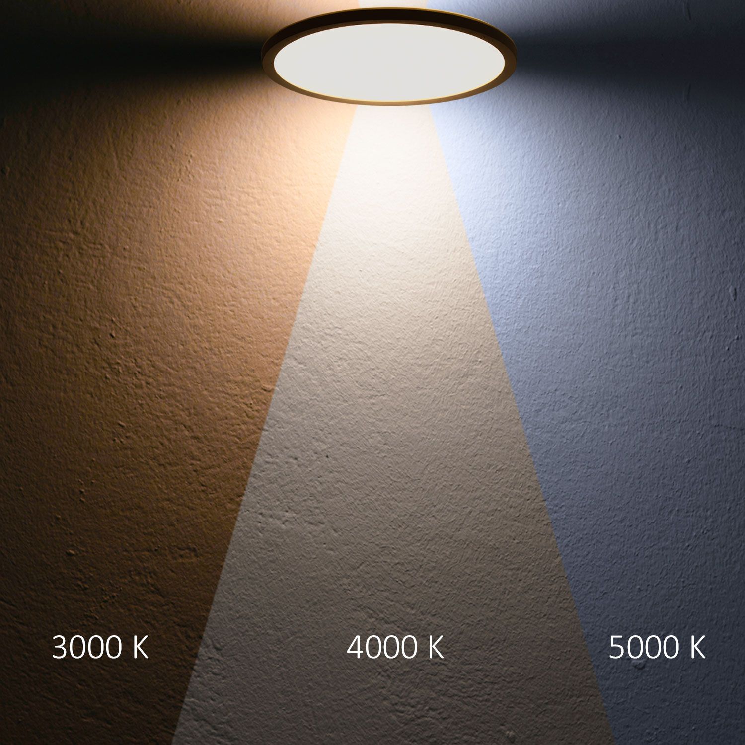 ISOLED LED Deckenleuchte Slim400 PRO, 25W, schwarz, rund, IP44, DN400, 3000|4000|5000K, Up&Down - 5