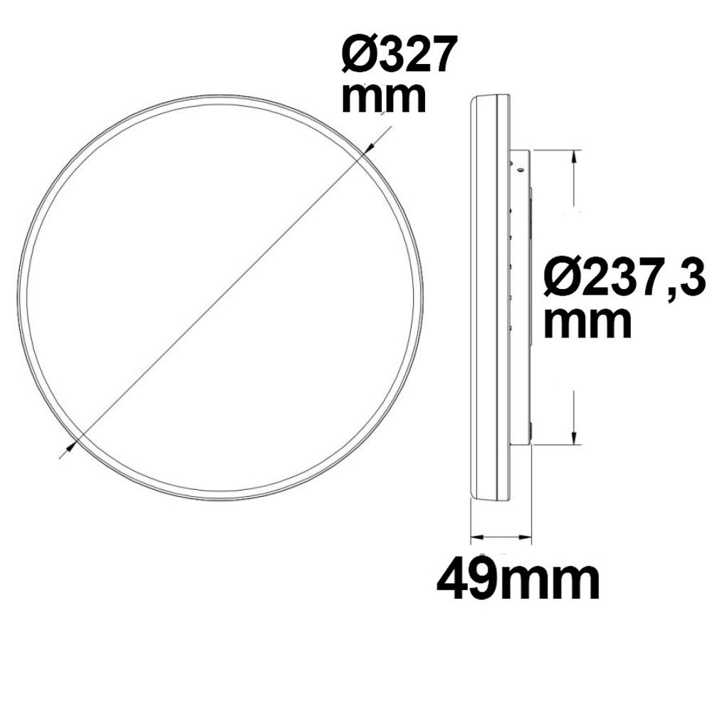 ISOLED LED Decken/Wandleuchte 24W, weiß, rund, DN327, IP54, ColorSwitch 3000|4000K - 3