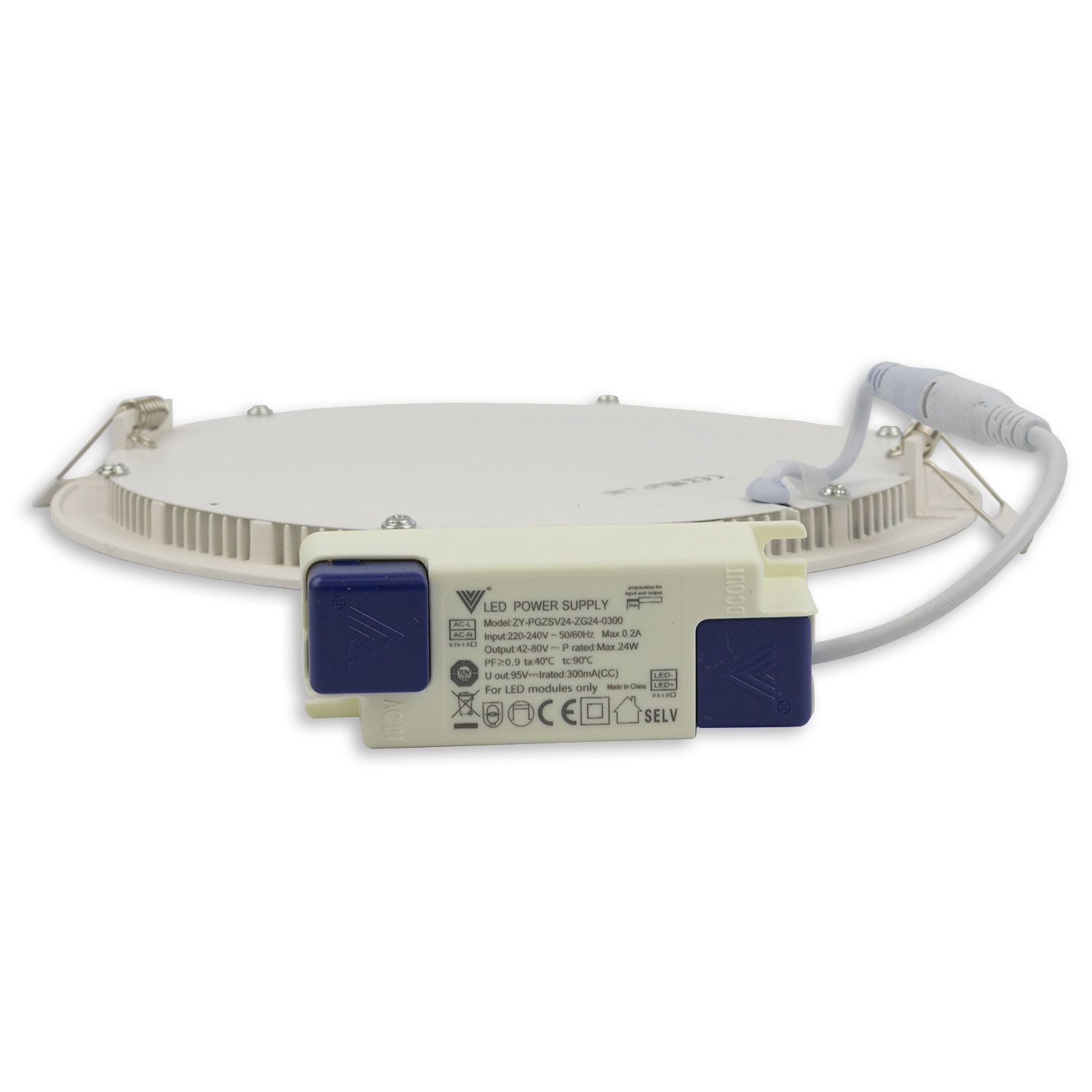 ISOLED LED Downlight, 18W, rund, ultraflach, blendungsreduziert, weiß, neutralweiß, dimmbar CRI90 - 3