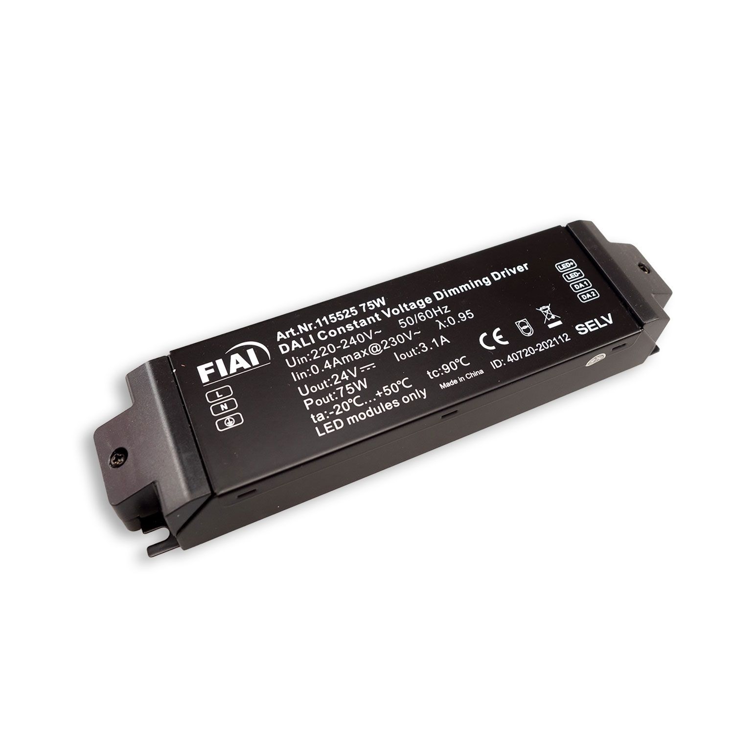 ISOLED LED PWM-Trafo 24V/DC, 0-75W, IP20, Push/DALI-2 dimmbar, SELV - 1
