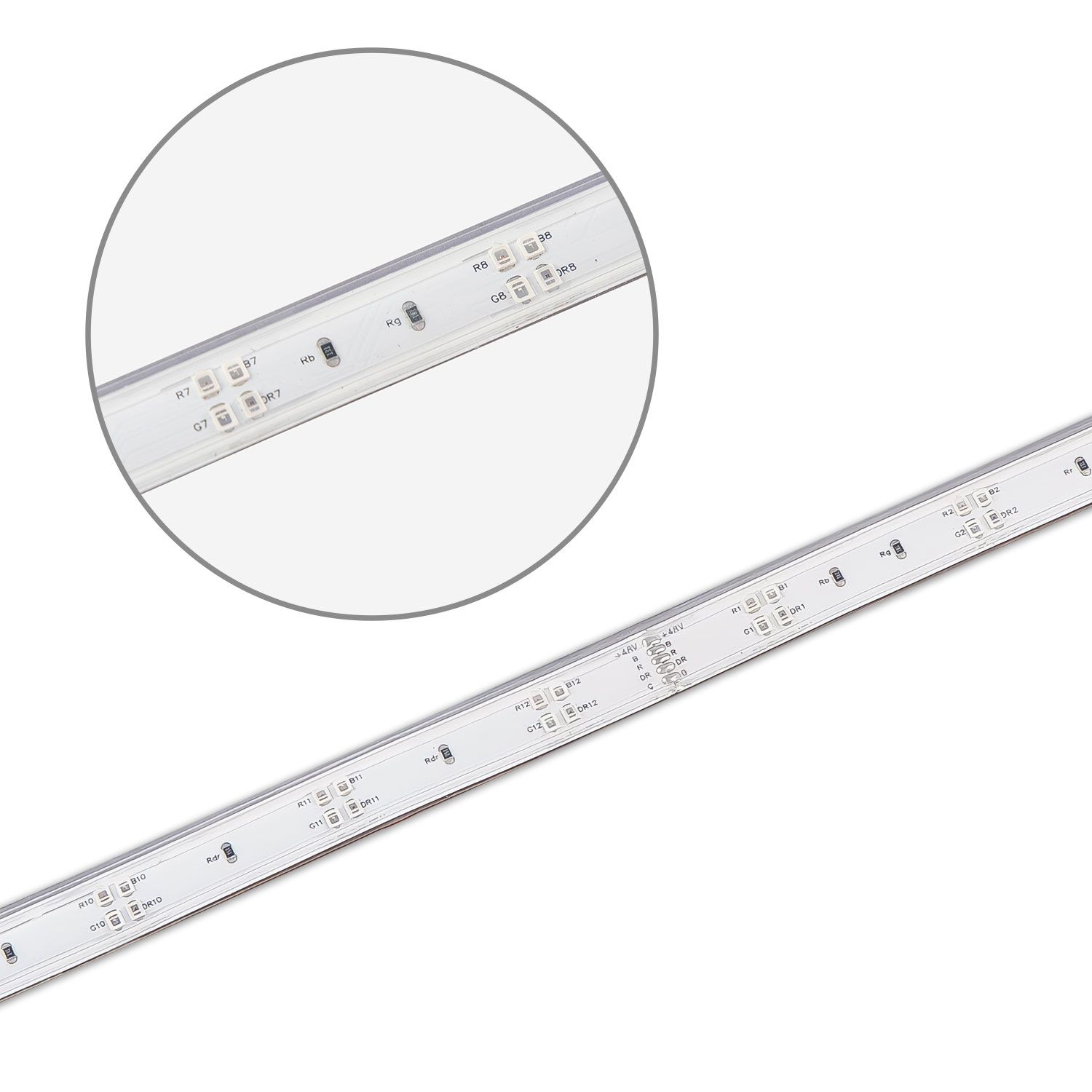 ISOLED LED GROW Flexband, 48V DC, 17W/m, IP67, PPF 15,1 µmol/s, 5m Rolle, 50cm Trennstelle, 4x24 LED/m - 2