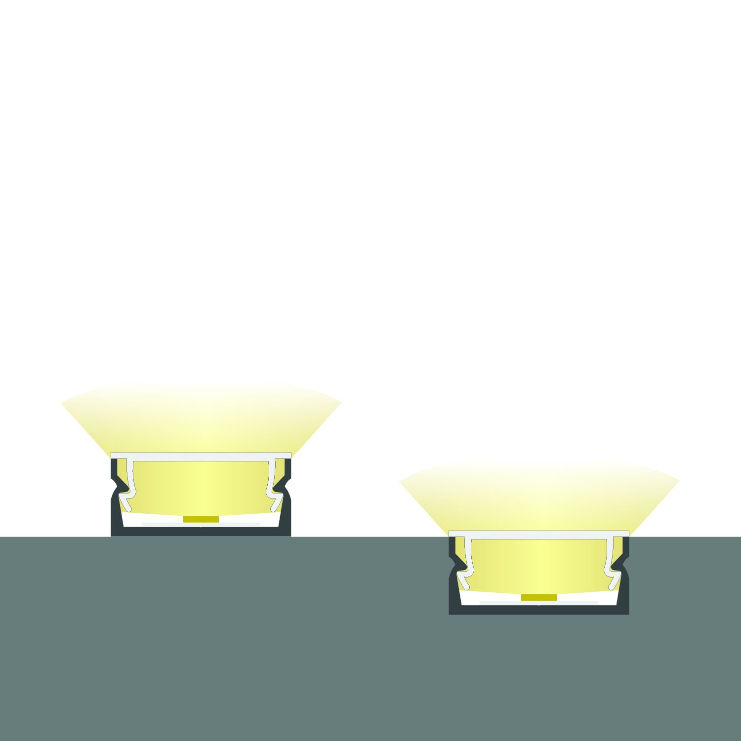 ISOLED LED Aufbauprofil PURE14 S Aluminium weiß, 300cm - 5