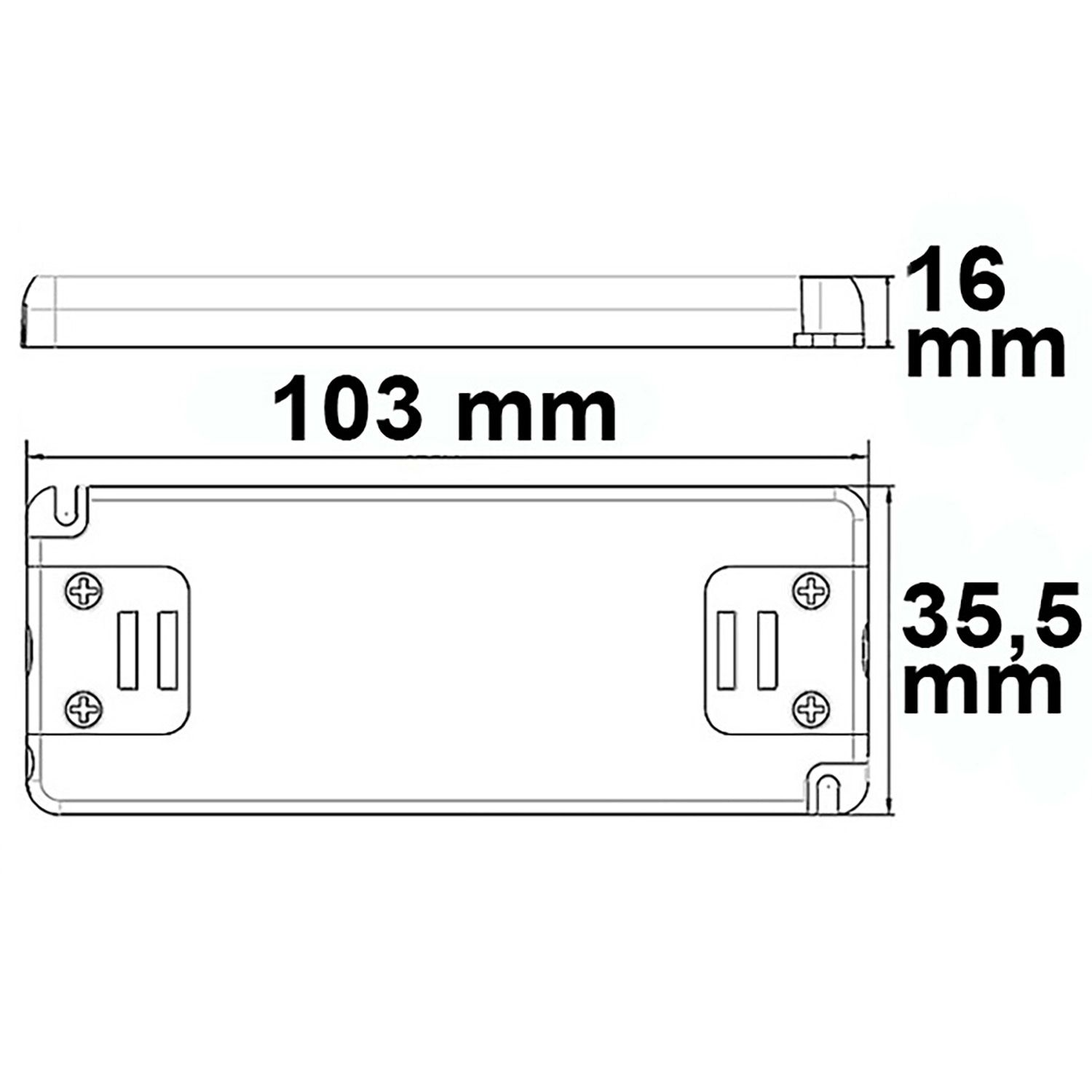 ISOLED LED Trafo 24V/DC, 0-15W, SELV, ultraflach, schmal - 2