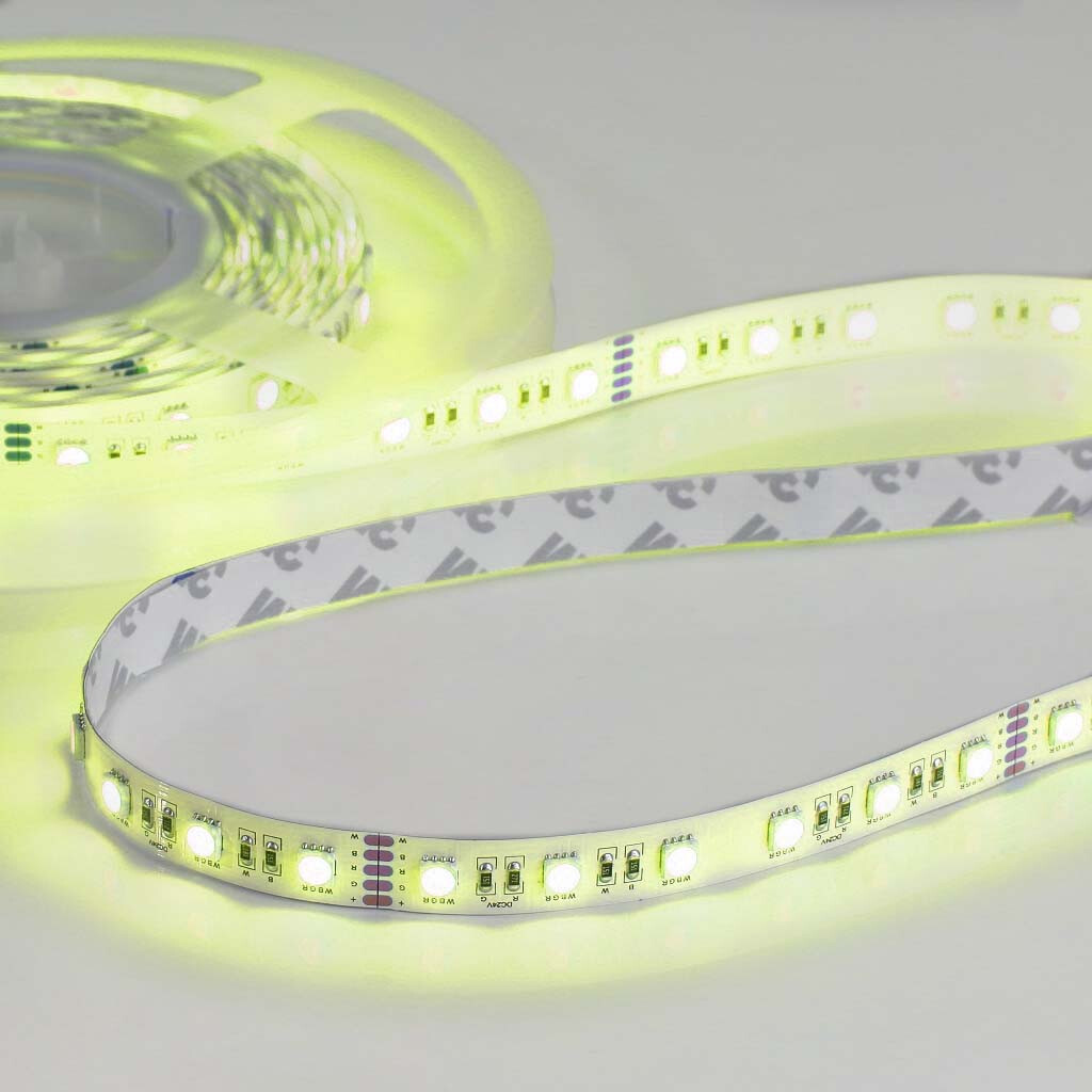 Emilum Flex Stripe 24V, 19.2W, RGBW/3000K, CRI90, 60LED, IP20, 12mm - Produktbild 4